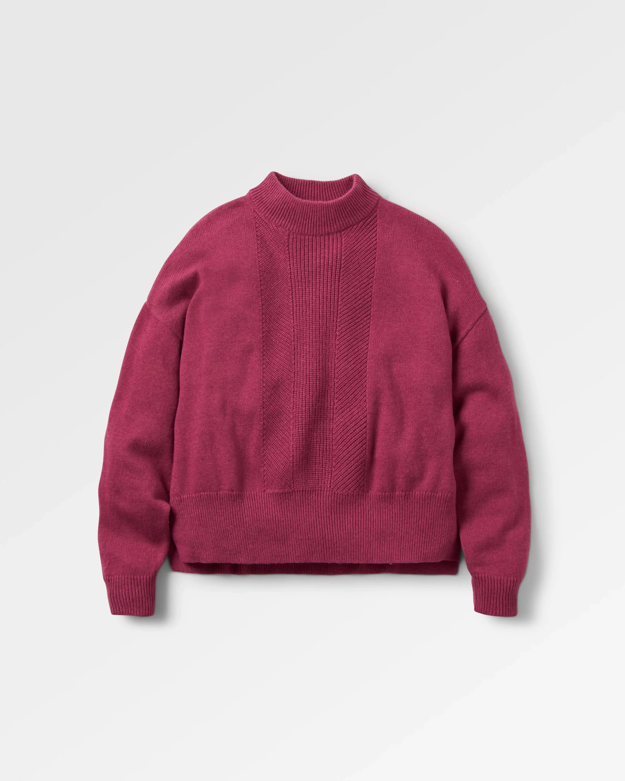 Hideout Oversized Knitted Jumper - Rhubarb - Image 2