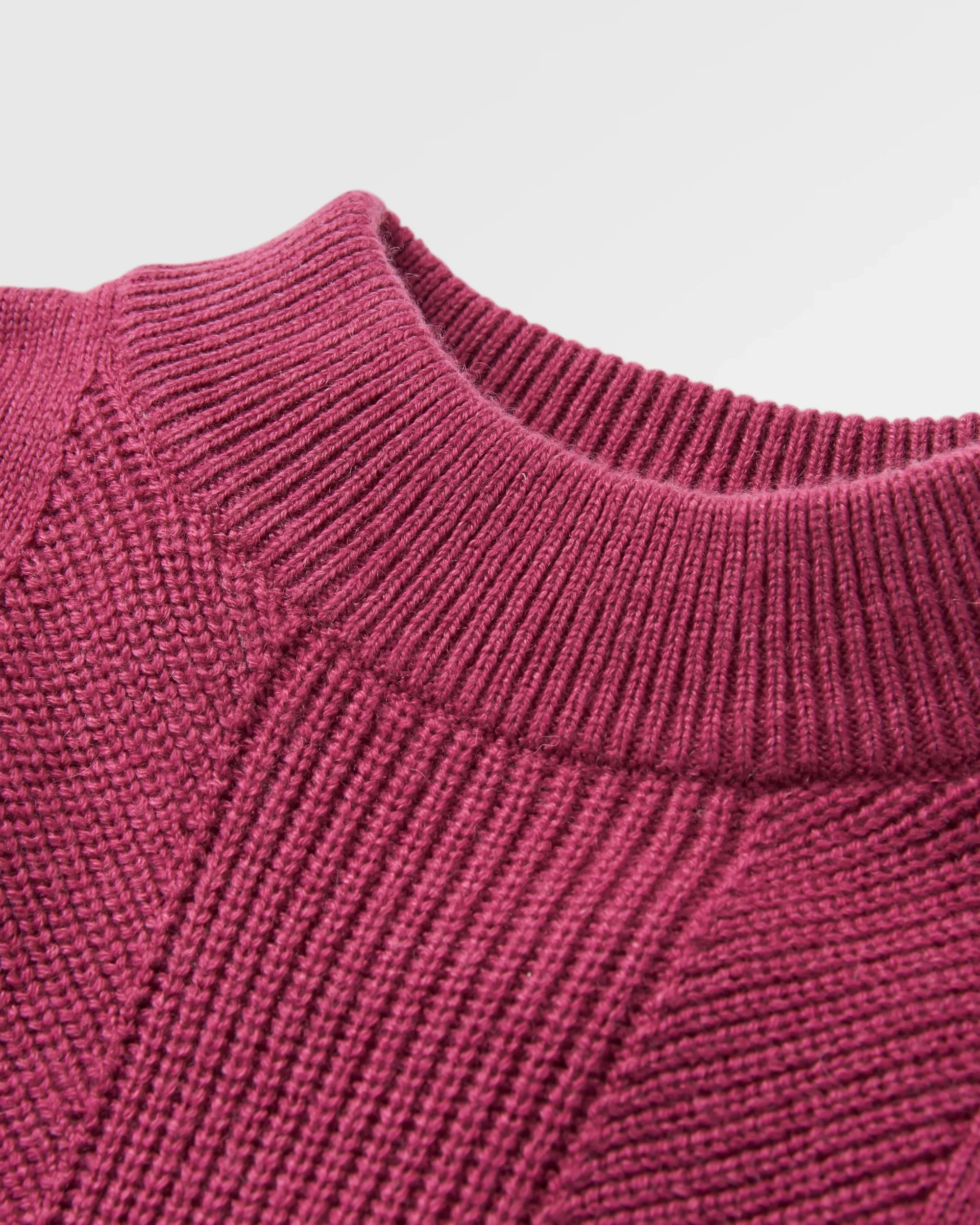 Hideout Oversized Knitted Jumper - Rhubarb - Image 7