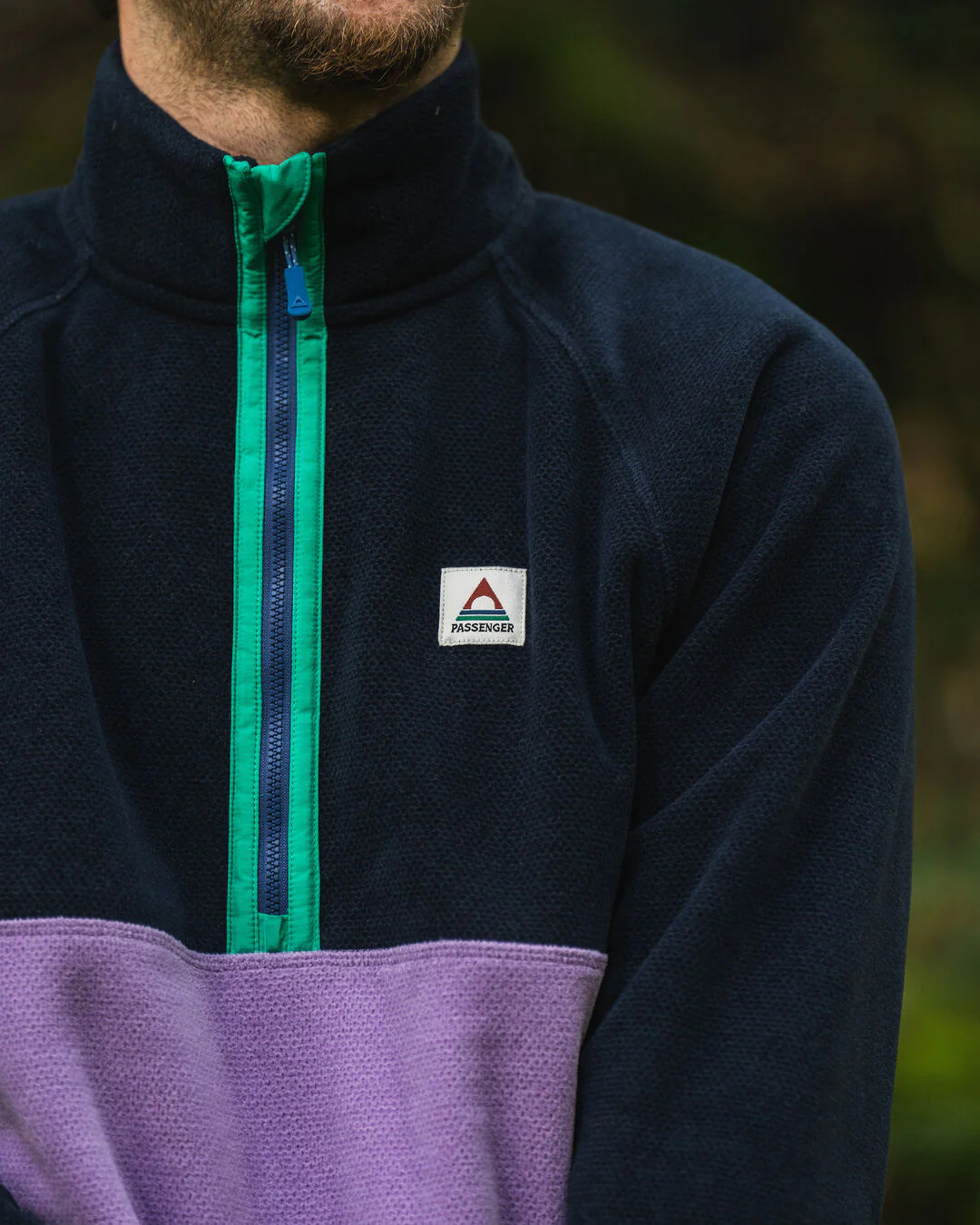 Men's Highland Polartec® Fleece - Lilac/ Deep Navy - Image 3