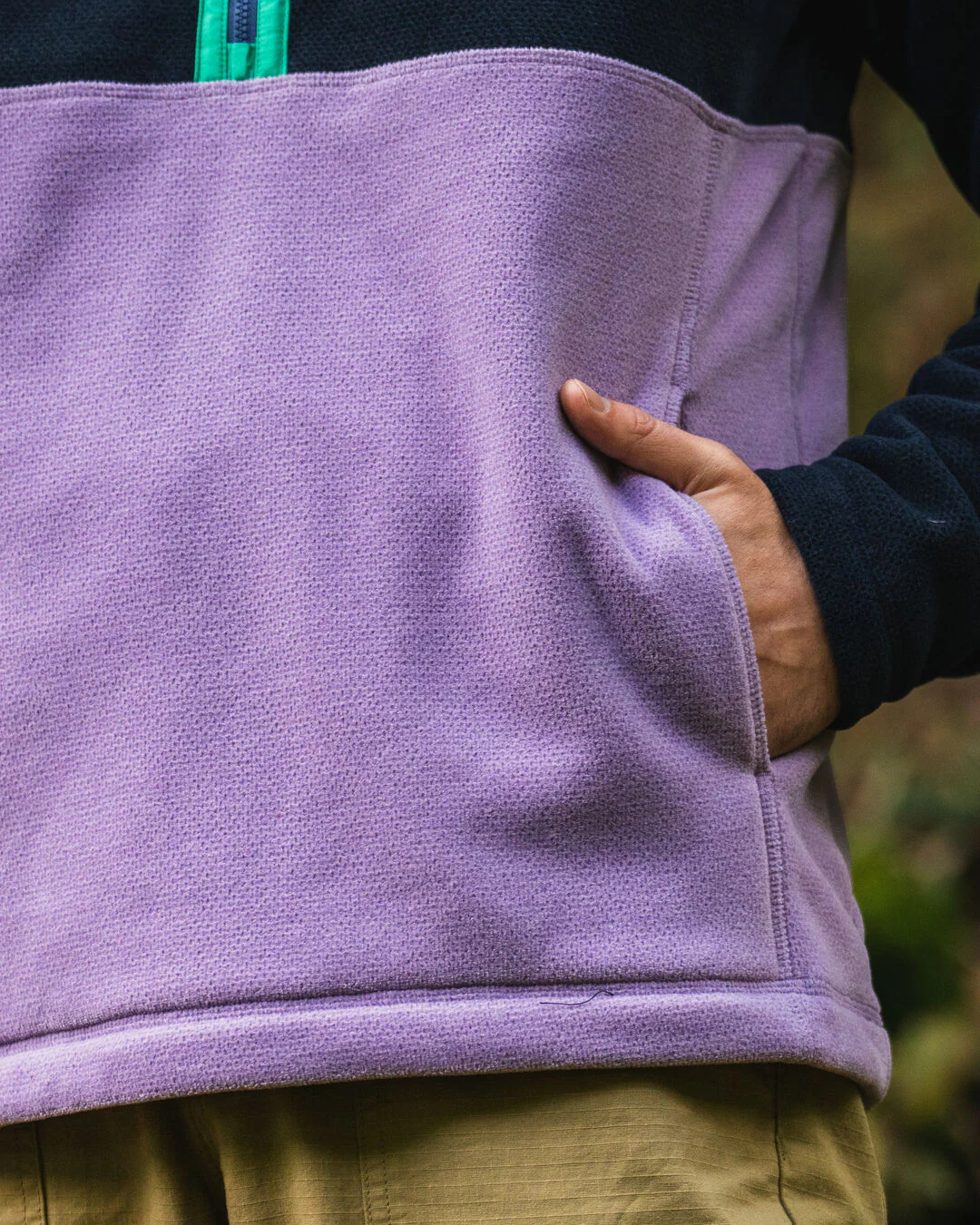 Men's Highland Polartec® Fleece - Lilac/ Deep Navy - Image 6