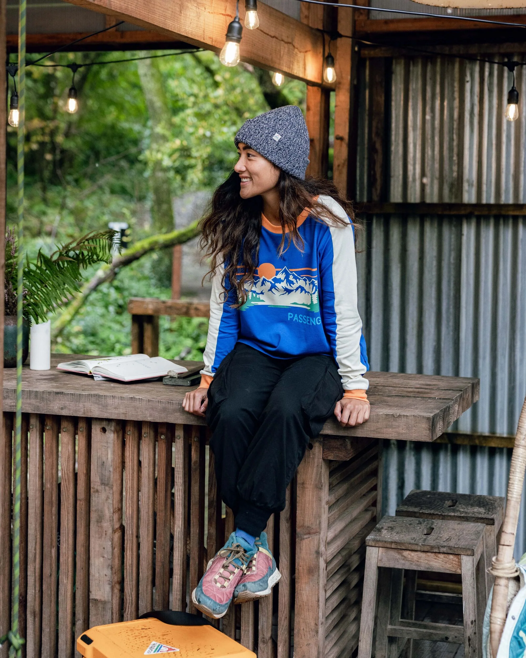 Hilltop Organic Cotton LS T-Shirt - Azure Blue - Image 4