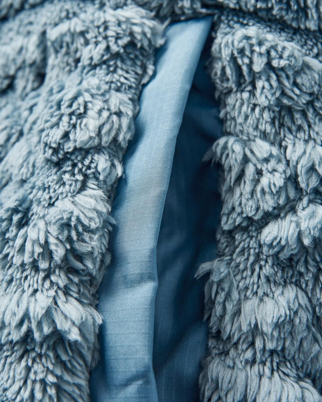 Holistic Sherpa Hooded Fleece - Washed Blue - Image 12