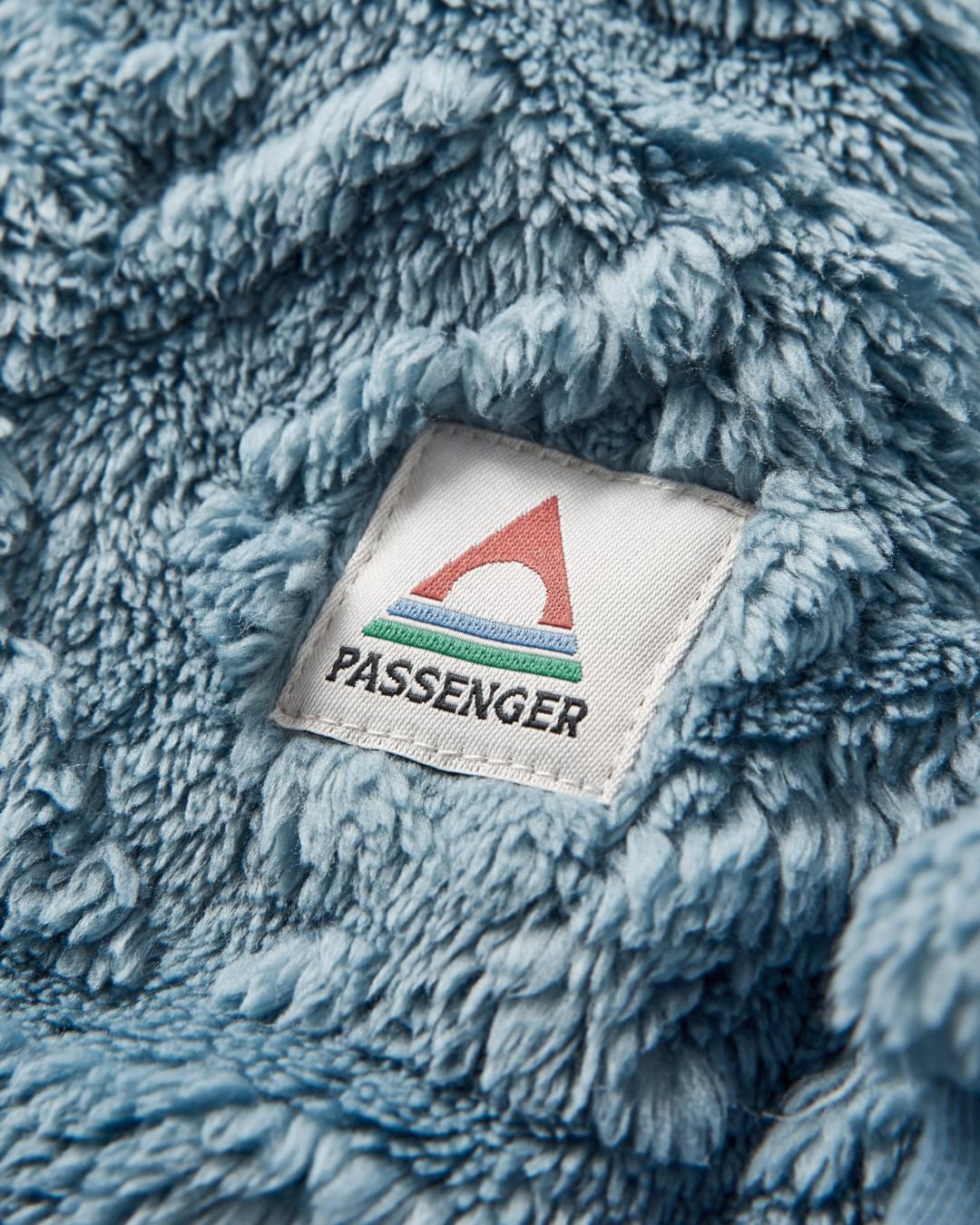 Holistic Sherpa Hooded Fleece - Washed Blue - Image 9
