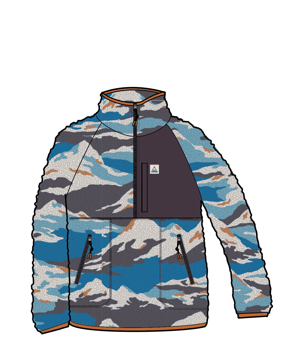 Home Sherpa Fleece - Mount Scenic Azure Blue - Image 9
