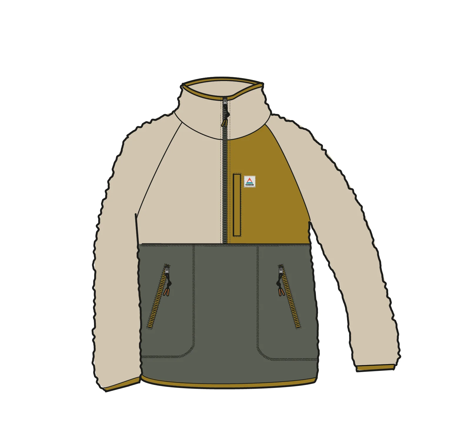 Home Sherpa Fleece - Vintage White/Dusty Olive - Image 9