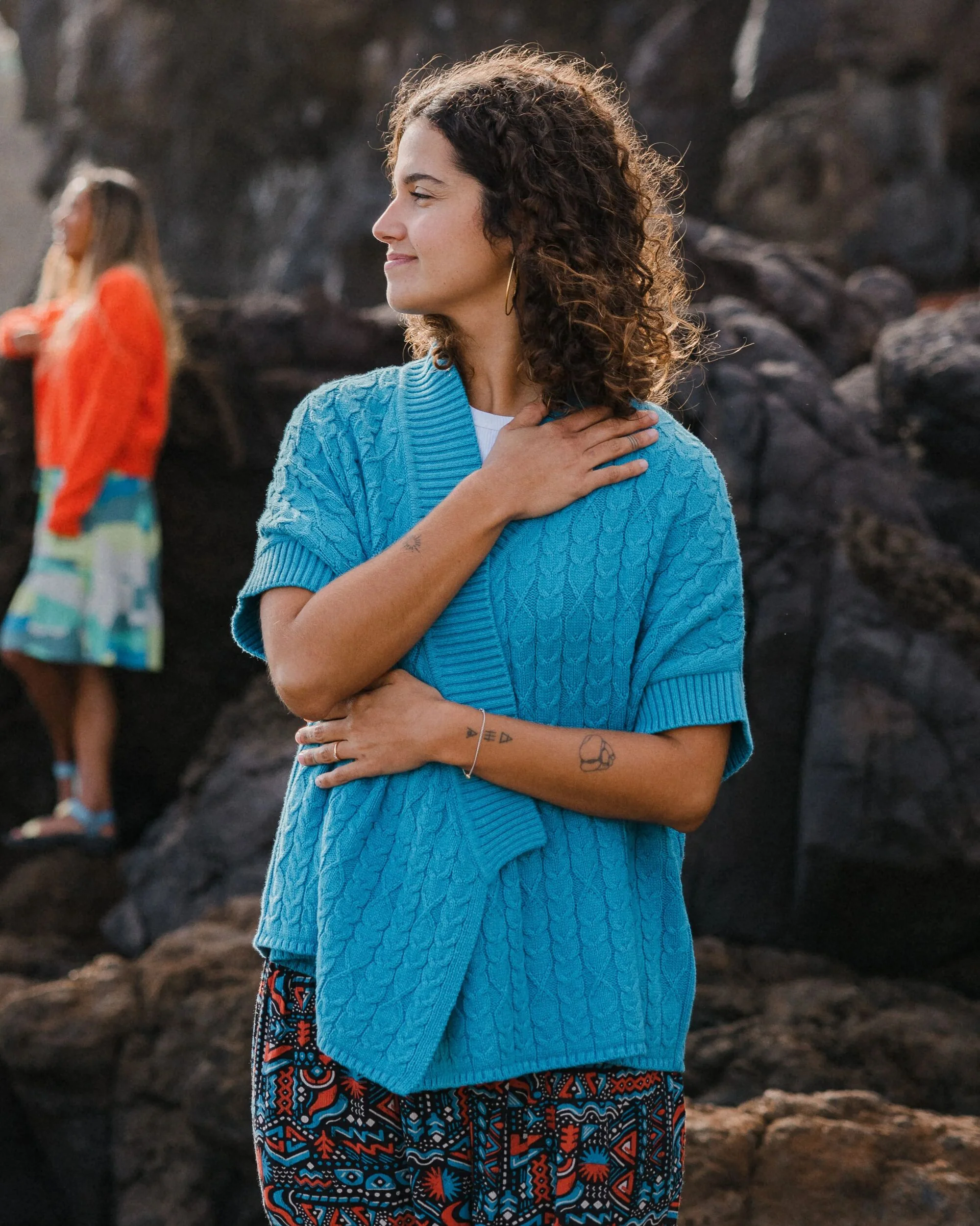 Homely Knitted Cardigan - Bluejay - Image 5