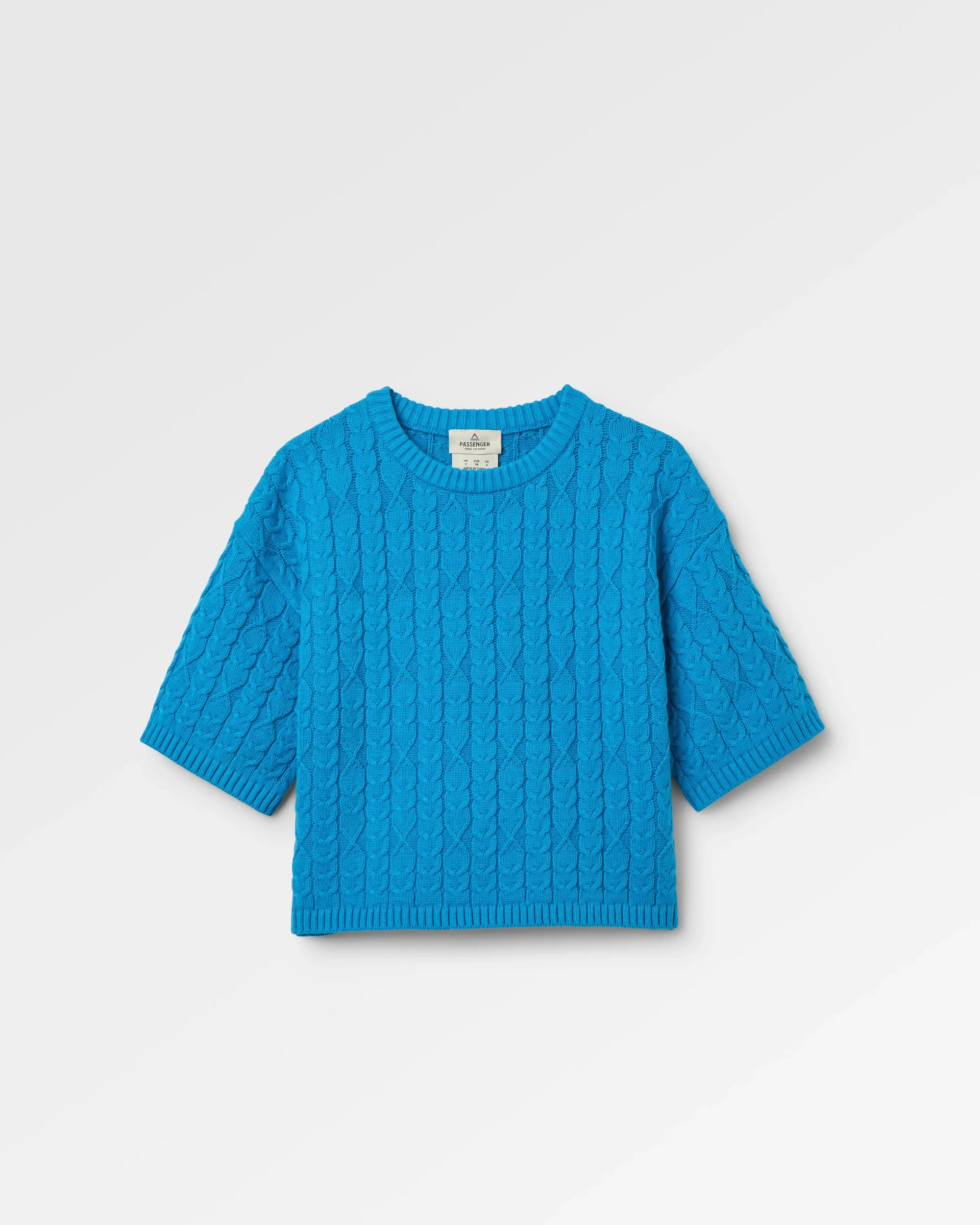 Homely Short Sleeve Knitted Jumper - Bluejay - Image 2