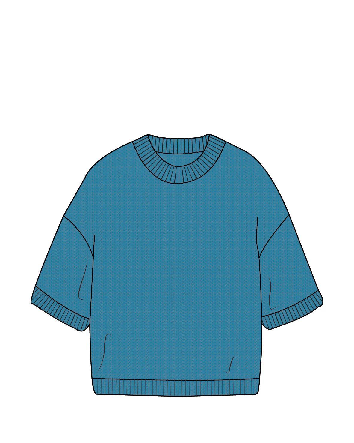 Homely Short Sleeve Knitted Jumper - Bluejay - Image 8