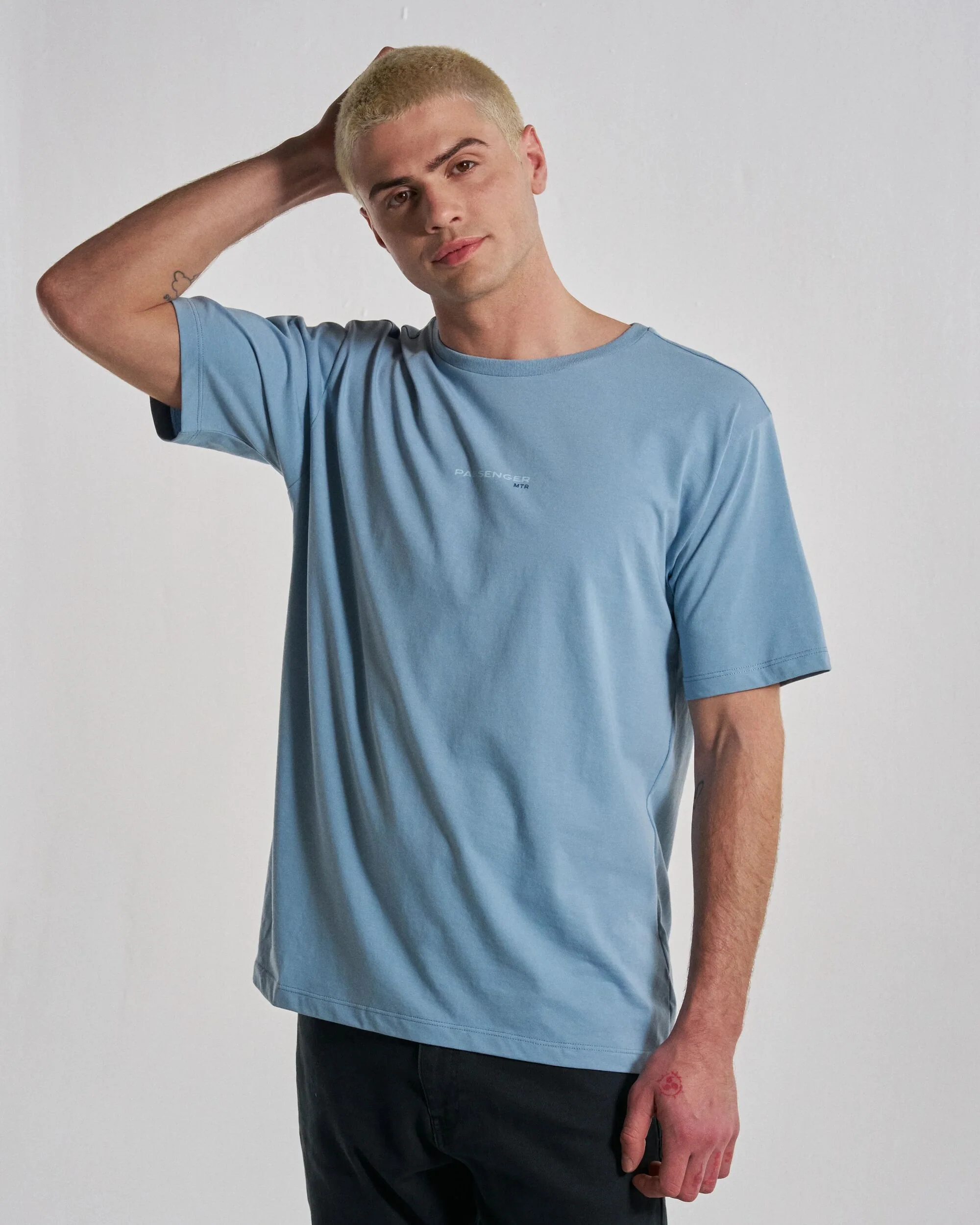 Horizons T-Shirt - Faded Denim - Image 3