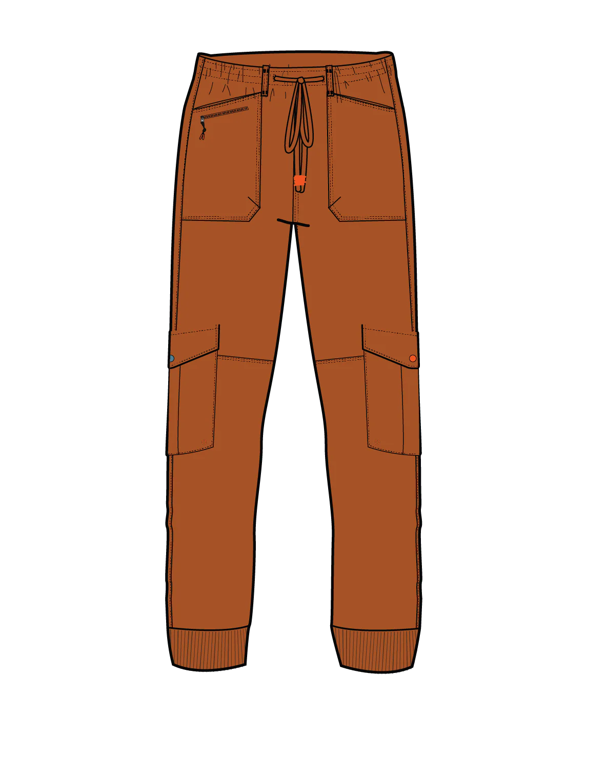 Hydrilla Organic Cotton Trouser - Sunset Orange - Image 12