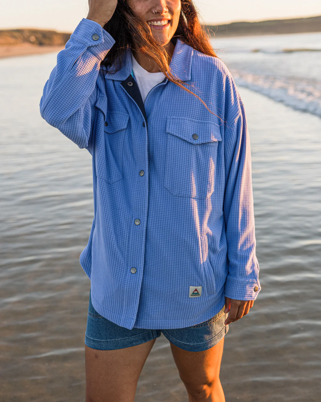 Iguazu Grid Polar Fleece Shirt - Baja - Image 5