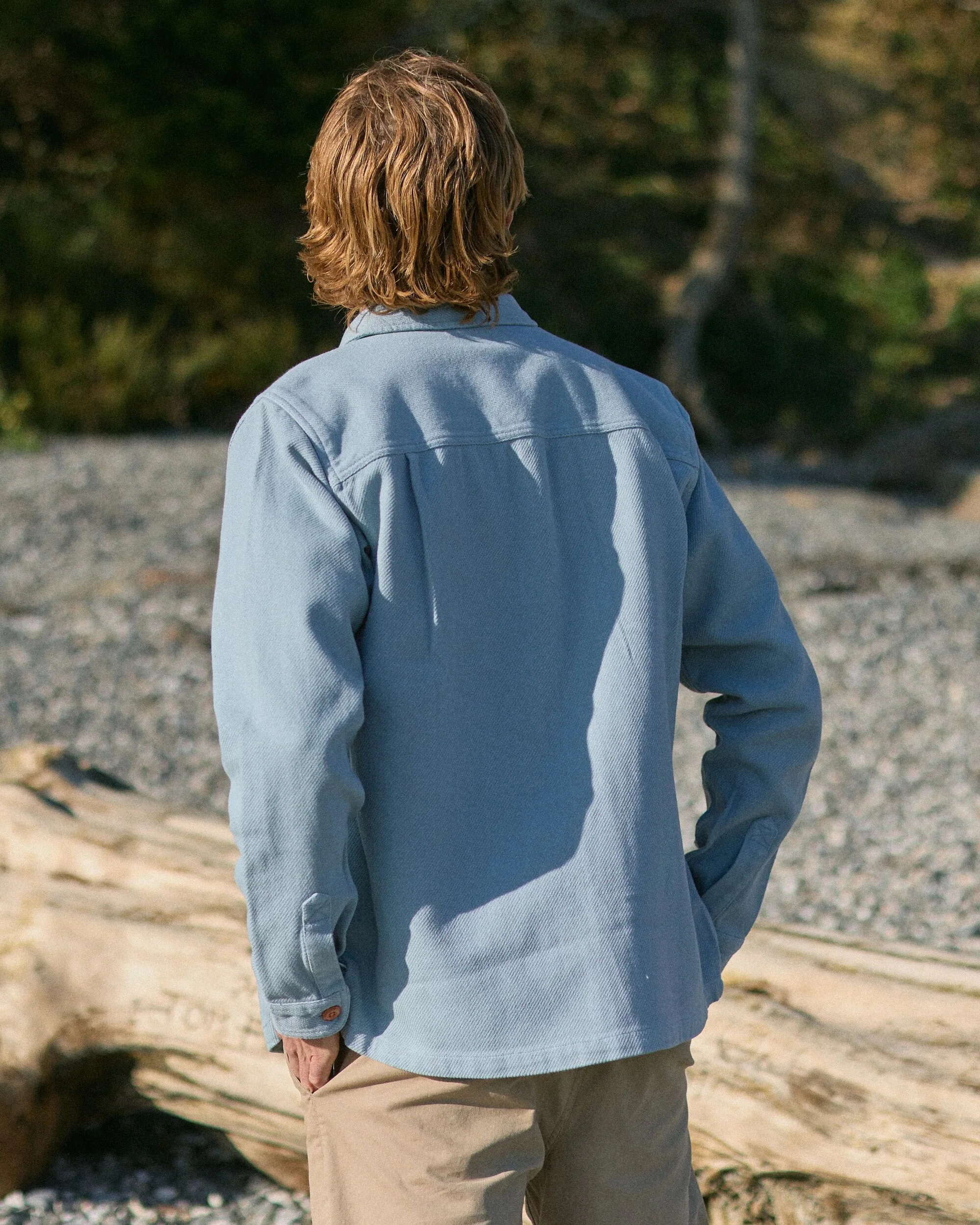 Island Twill Shirt - Faded Denim - Image 5