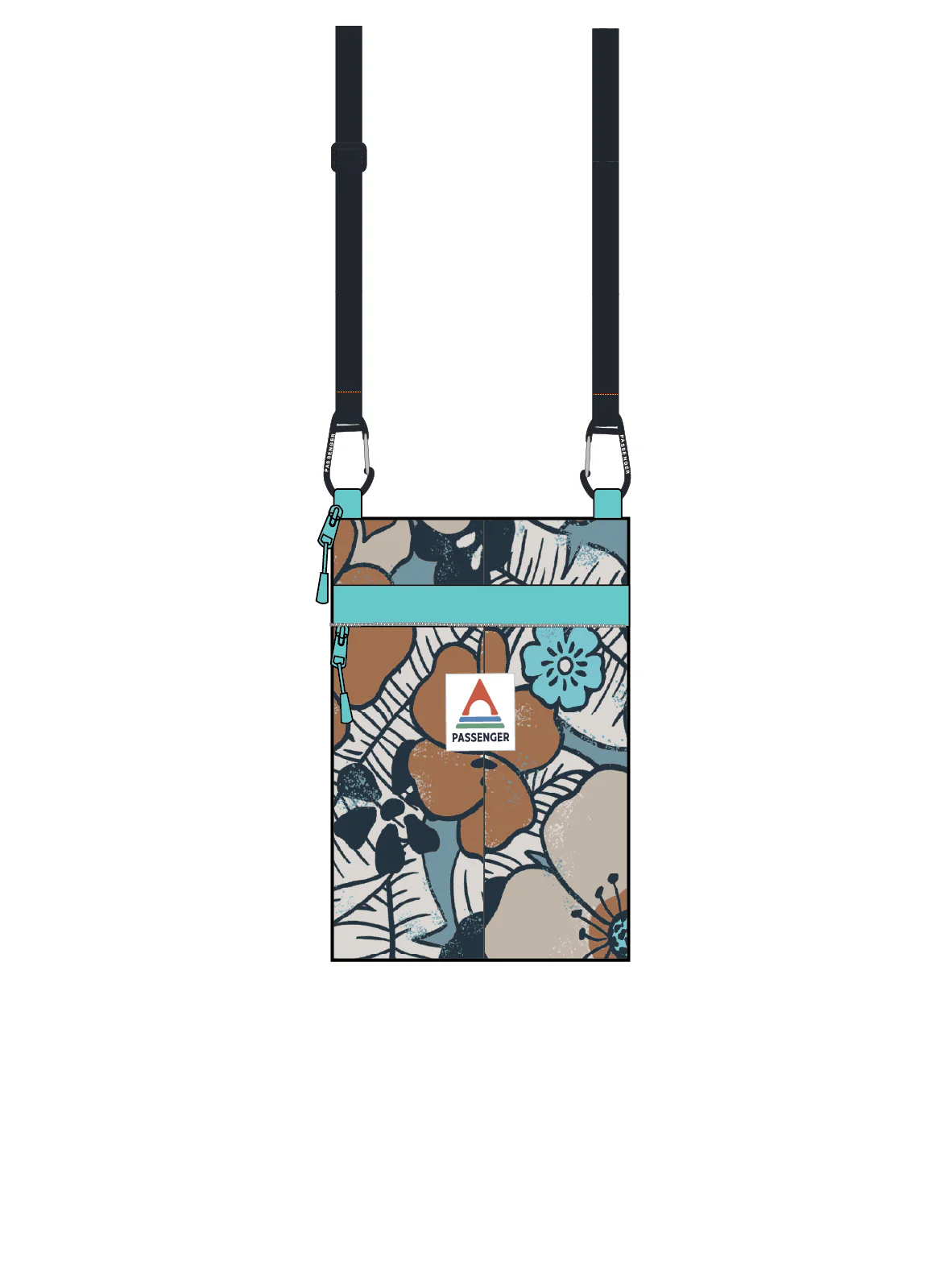 Journey Crossbody Bag - Vintage Floral Aqua - Image 7