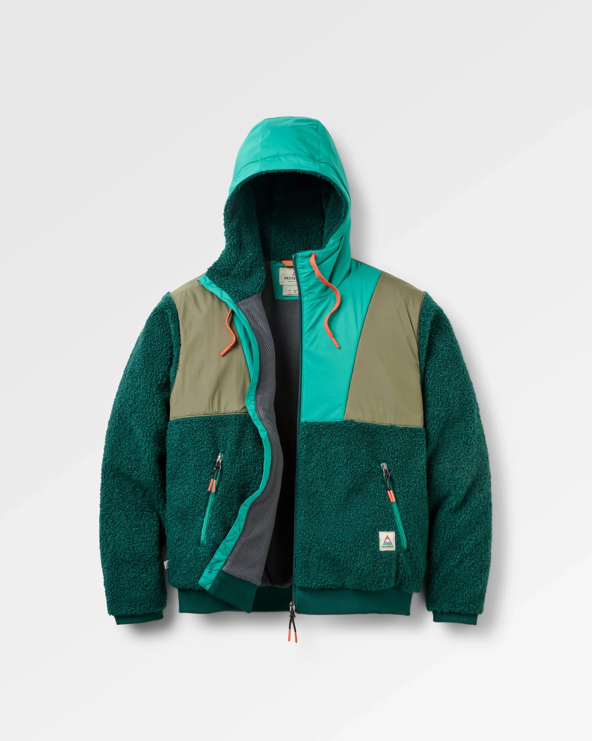 Joy Full Zip Hooded Sherpa Fleece - Greenlake/Rain Forest - Image 2