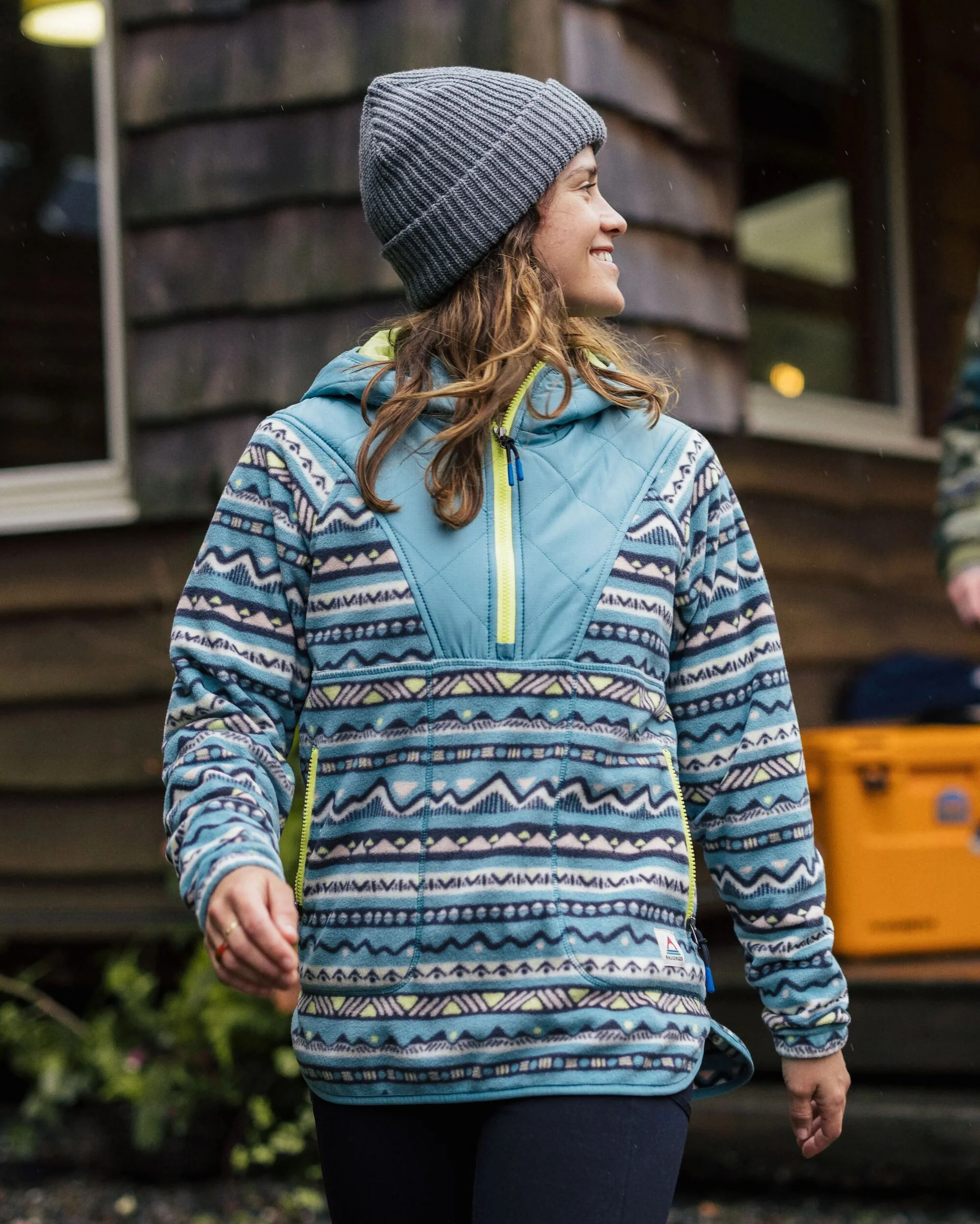 Juana Polar Hooded Fleece - Mountain Geo Arctic