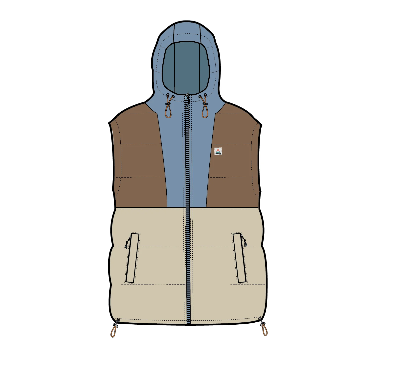 Kai Insulated Gilet - Toffee/Stone - Image 9