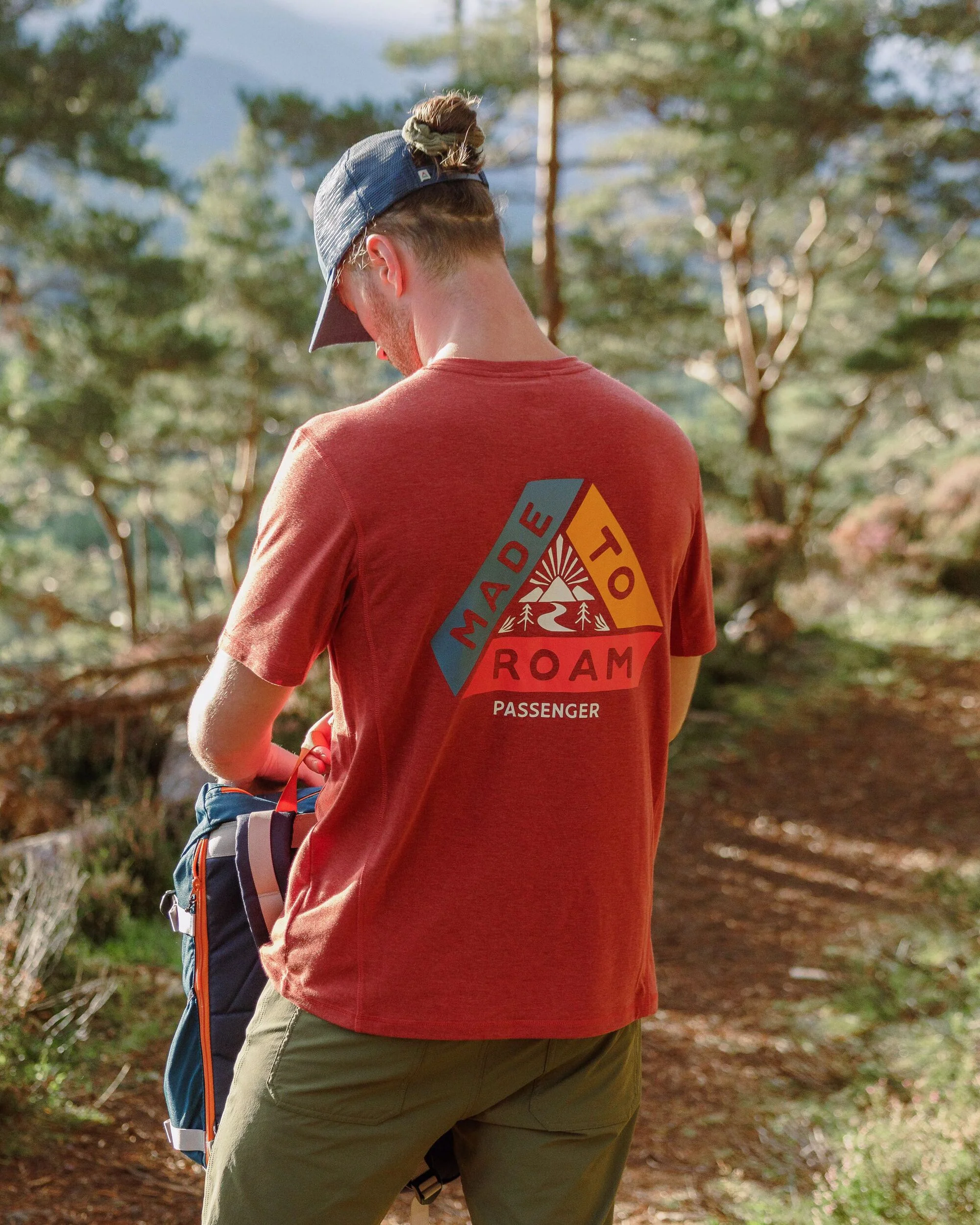 Kirkwood Textured Active T-Shirt - Red Ochre - Image 4