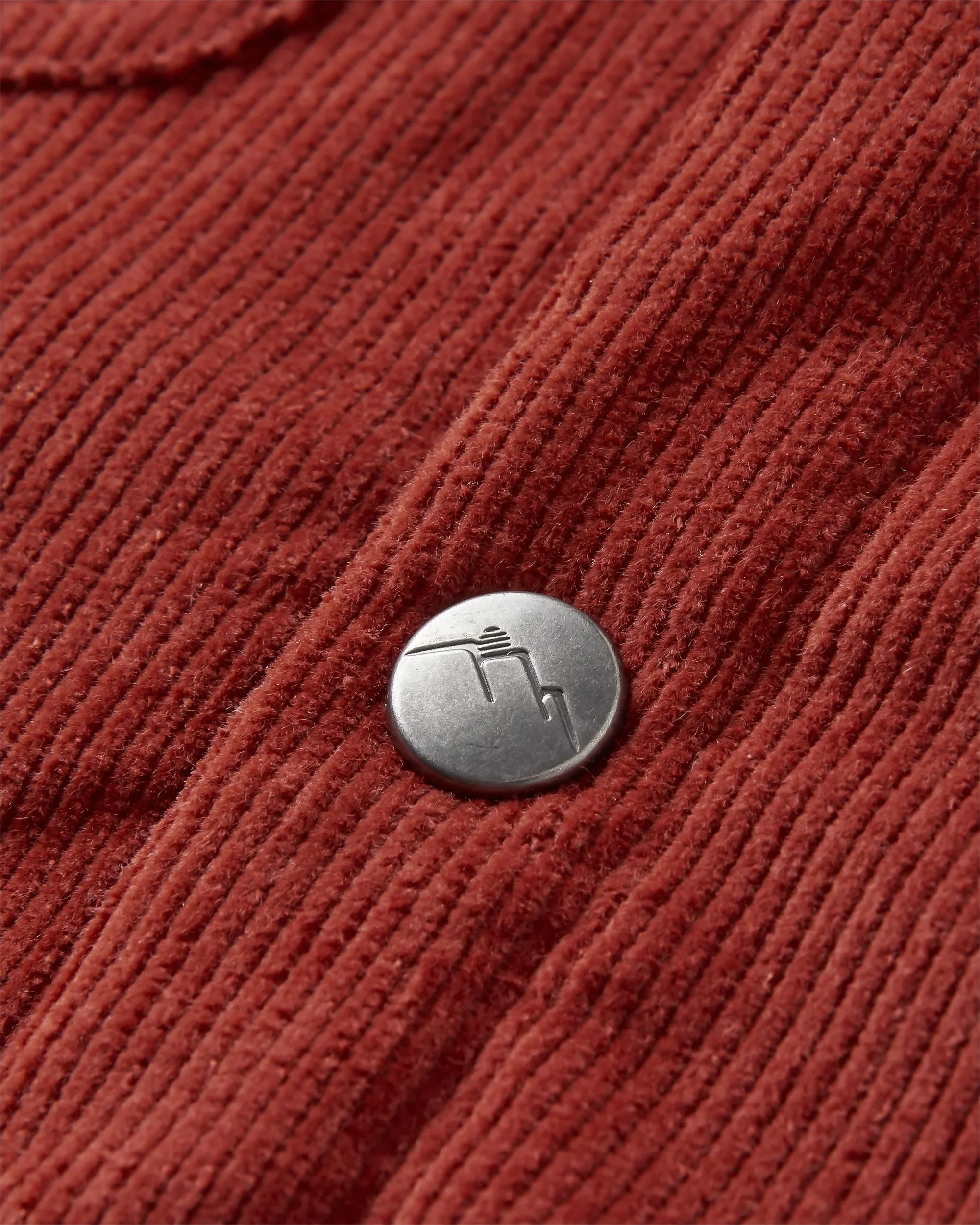 Kodiak Sherpa Lined Cord Overshirt - Red Ochre - Image 4