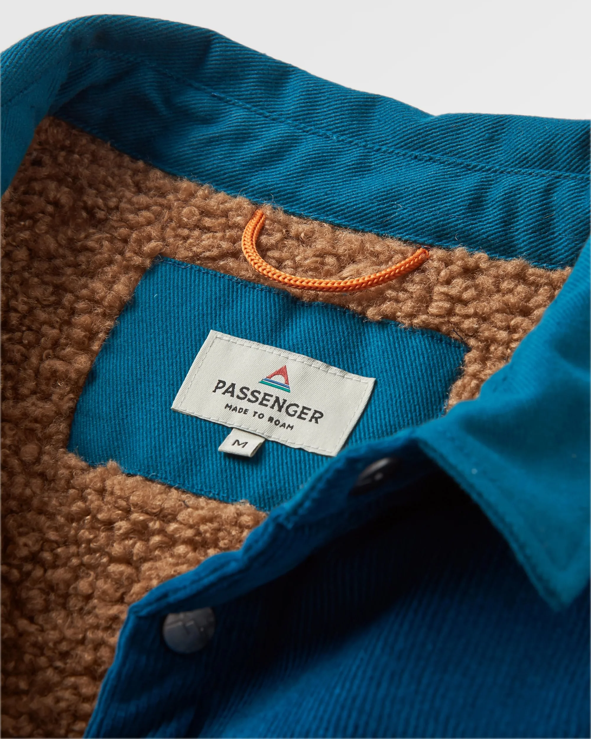 Kodiak Sherpa Lined Cord Overshirt - Tidal Blue - Image 2