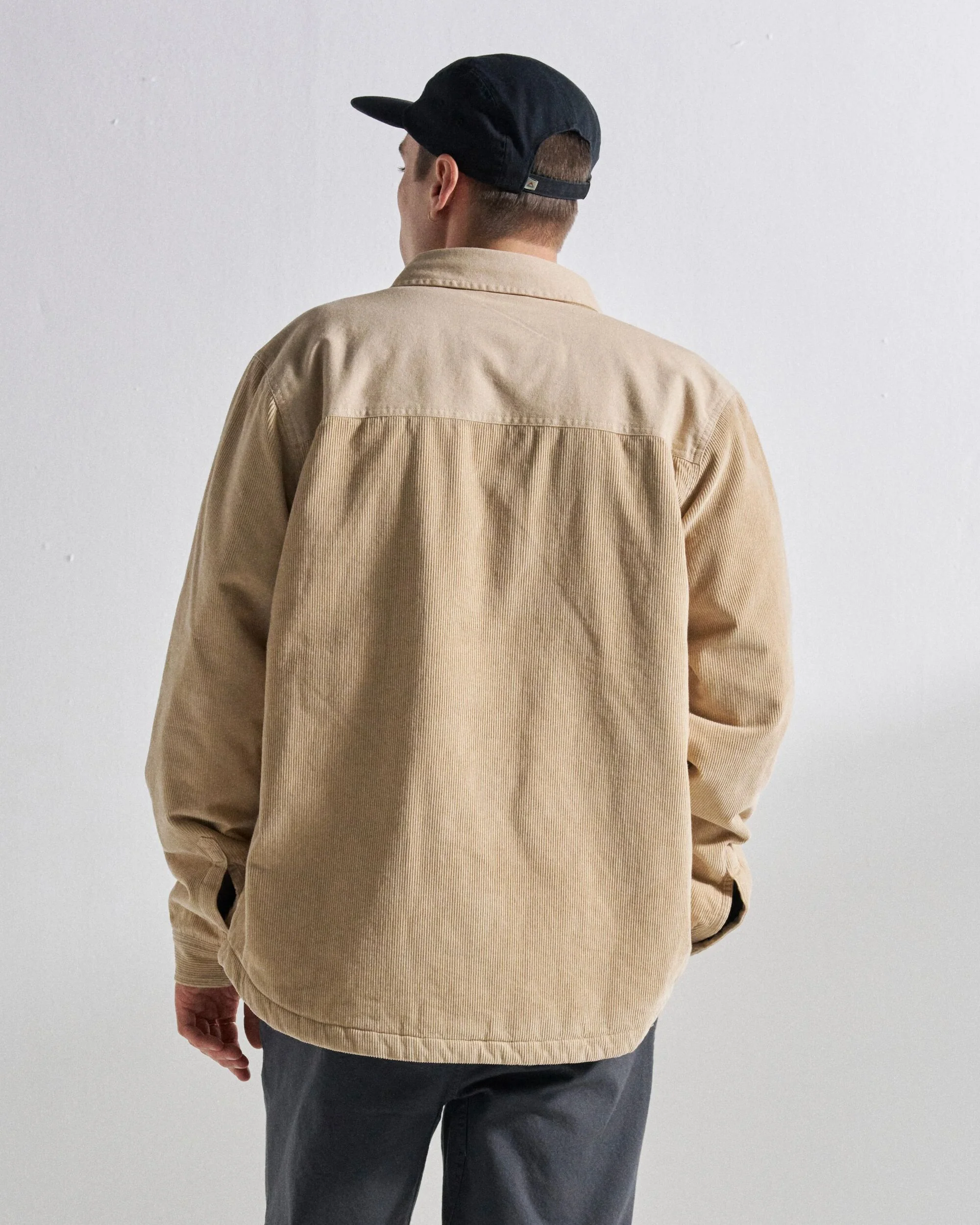 Kodiak Sherpa Lined Cord Overshirt - Stone - Image 6