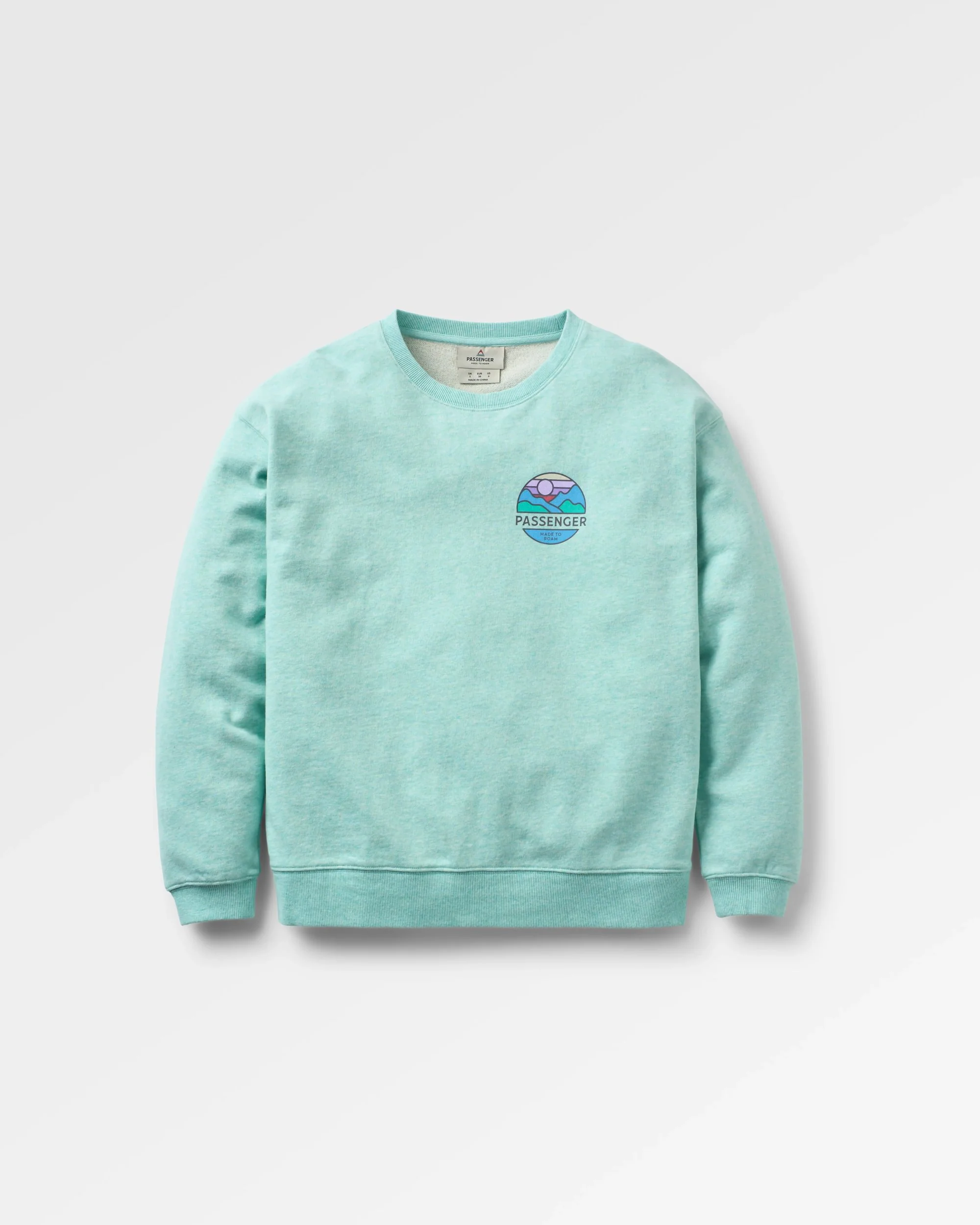 Laidback Organic Cotton Sweatshirt - Aqua Marl - Image 2