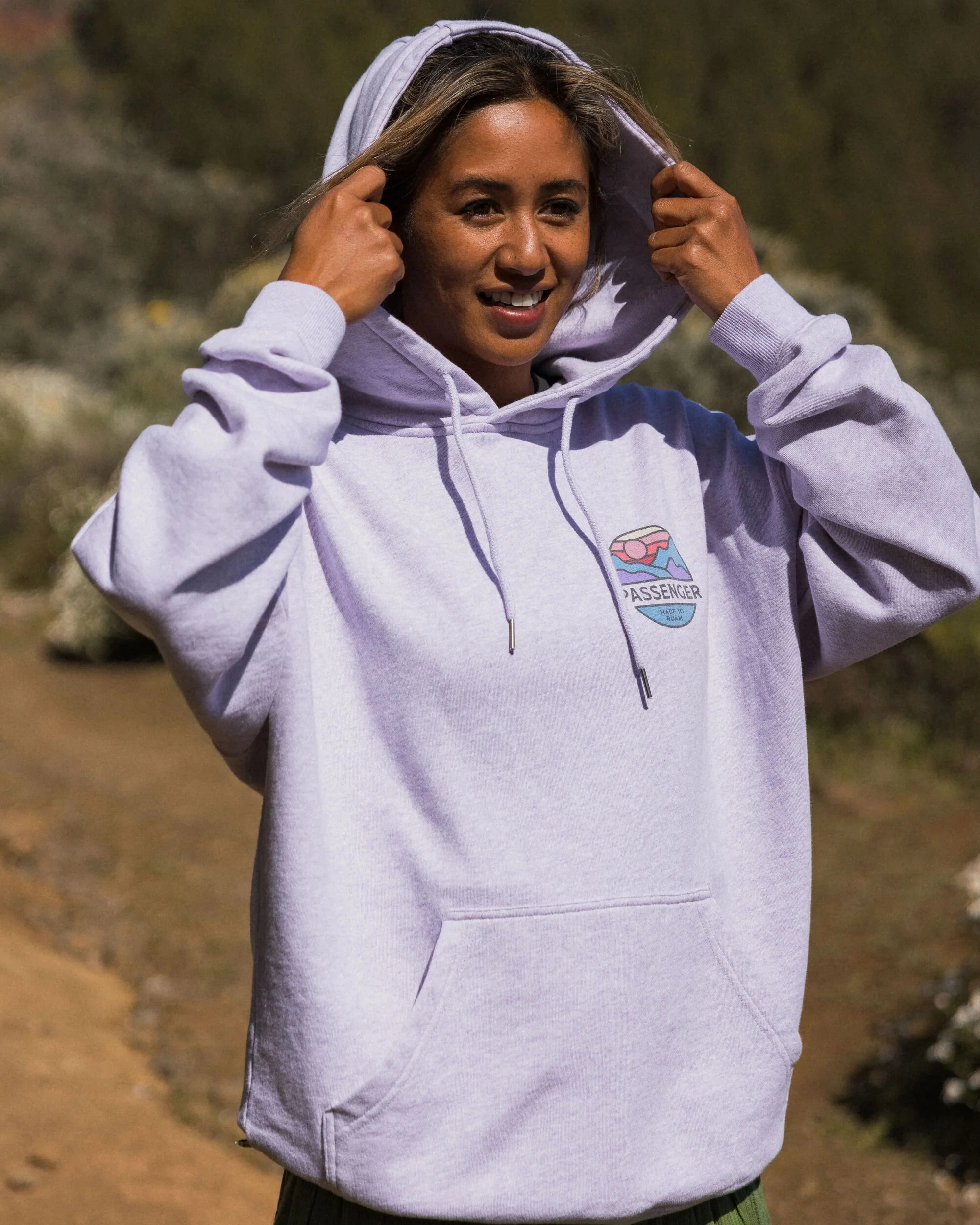 Laidback Organic Cotton Hoodie - Lilac Mist Marl - Image 4