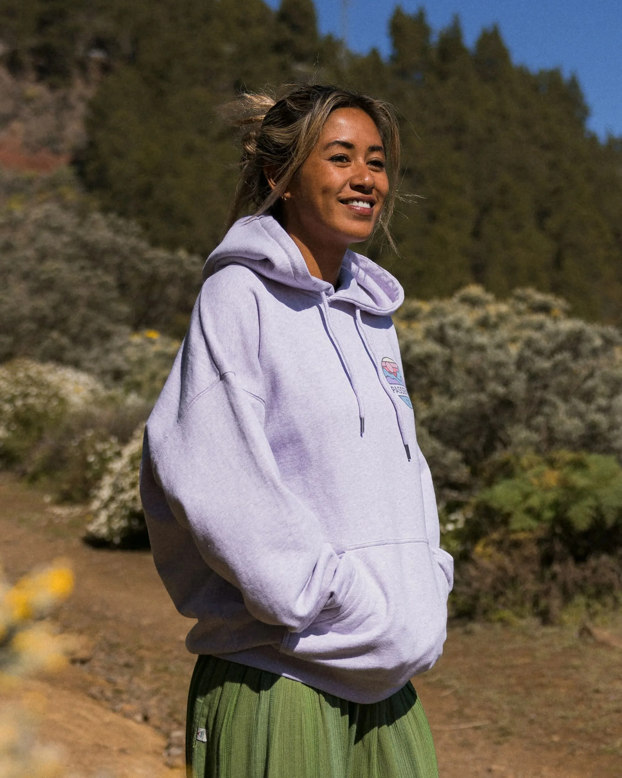Laidback Organic Cotton Hoodie - Lilac Mist Marl - Image 5