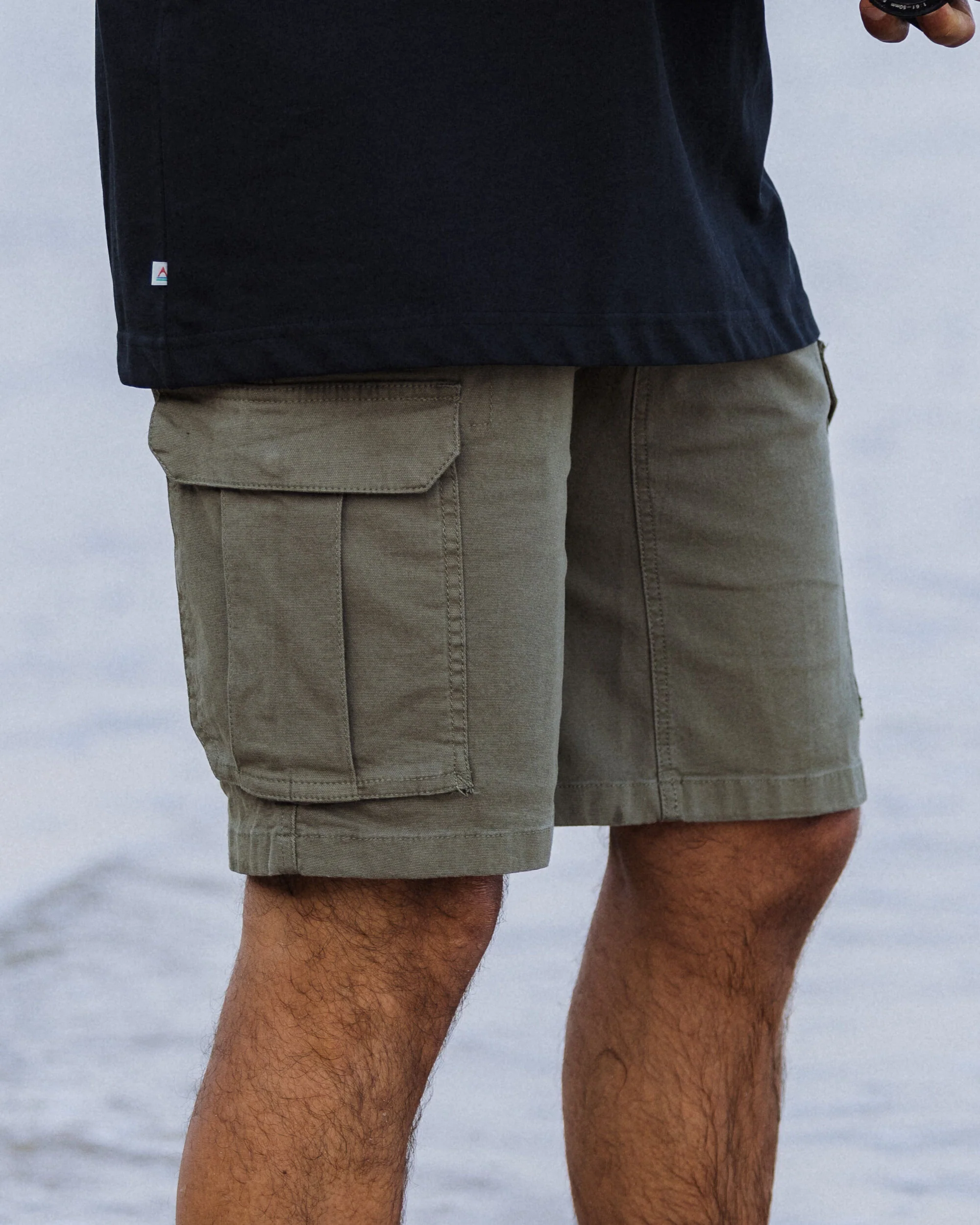 Lakeside Cargo Cotton Short - Dusty Olive - Image 4