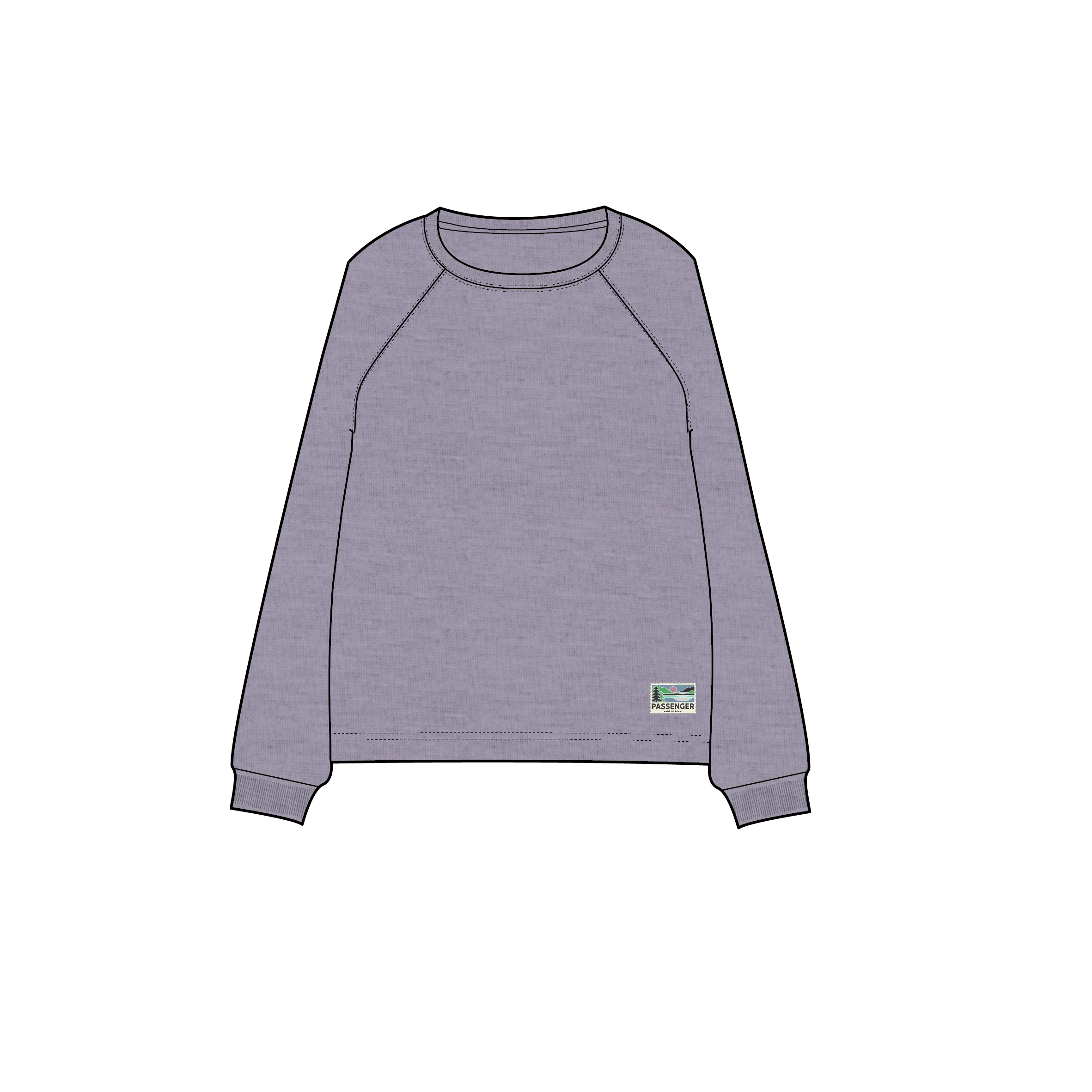 Legacy LS T-Shirt - Purple Haze Marl - Image 6