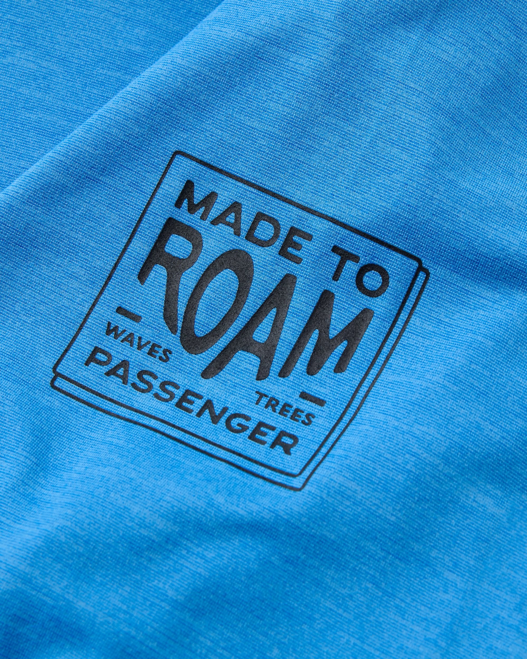 Light Ray Hooded UPF50 LS T-Shirt - Marine Blue Marl - Image 2