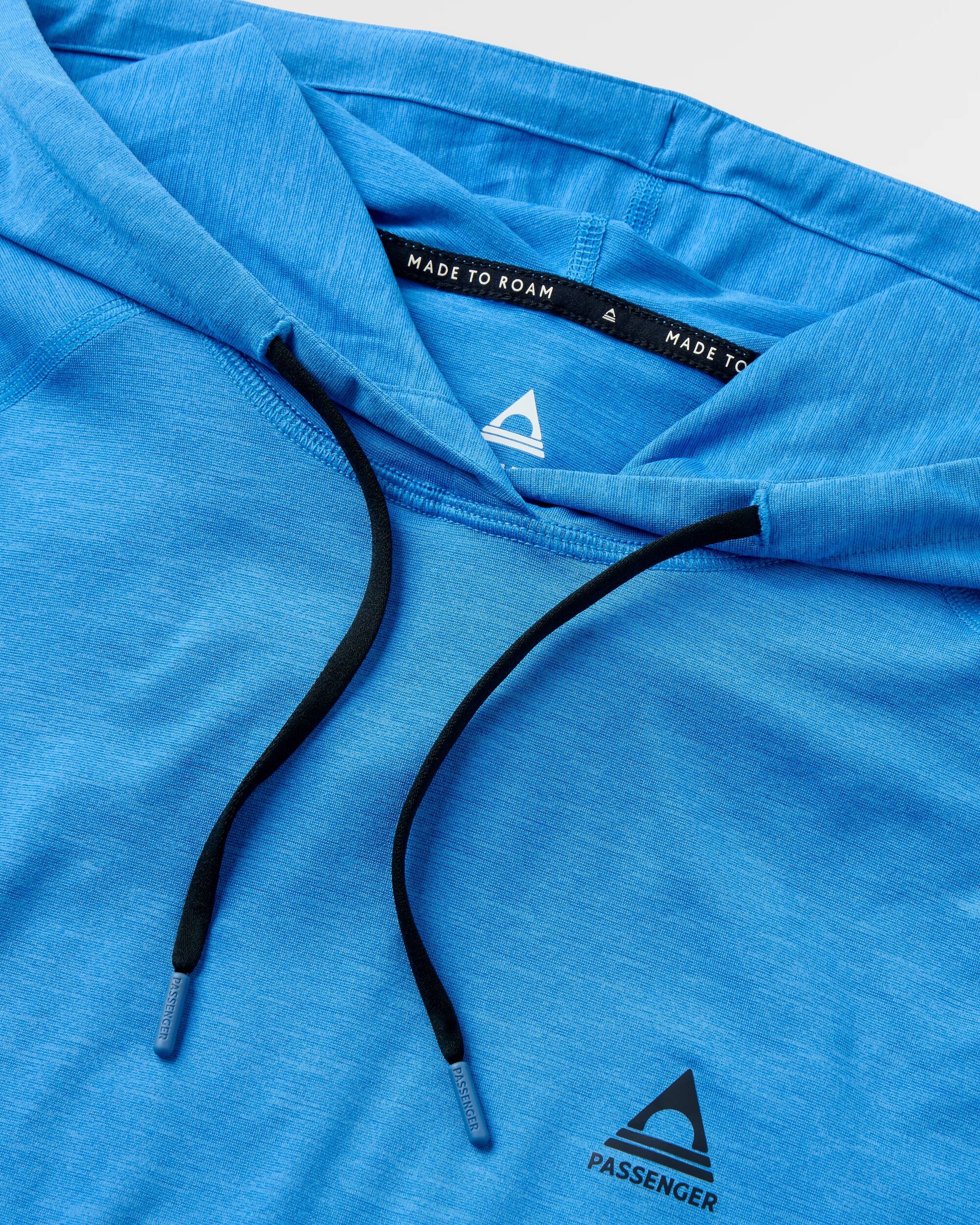 Light Ray Hooded UPF50 LS T-Shirt - Marine Blue Marl - Image 3