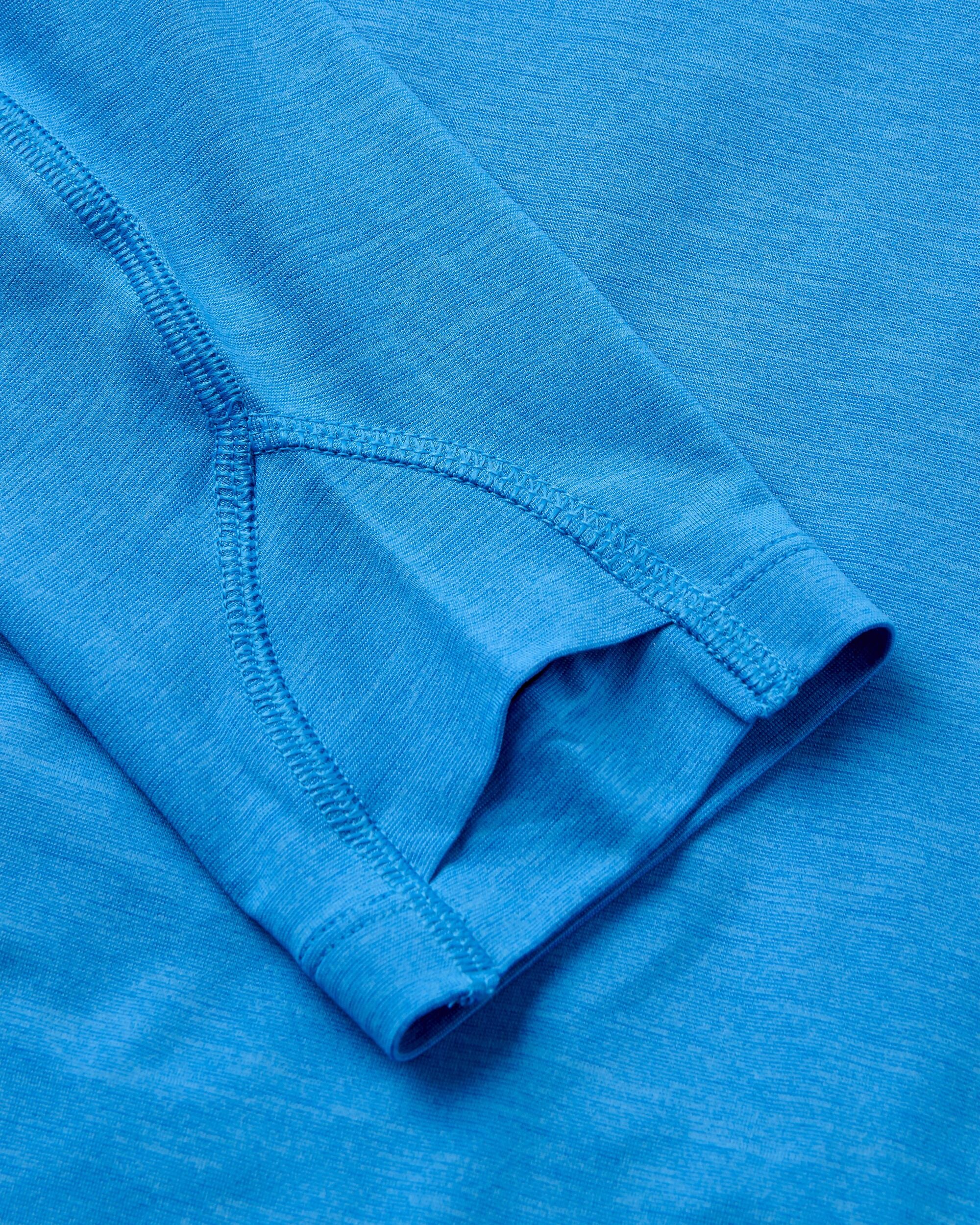 Light Ray Hooded UPF50 LS T-Shirt - Marine Blue Marl - Image 5