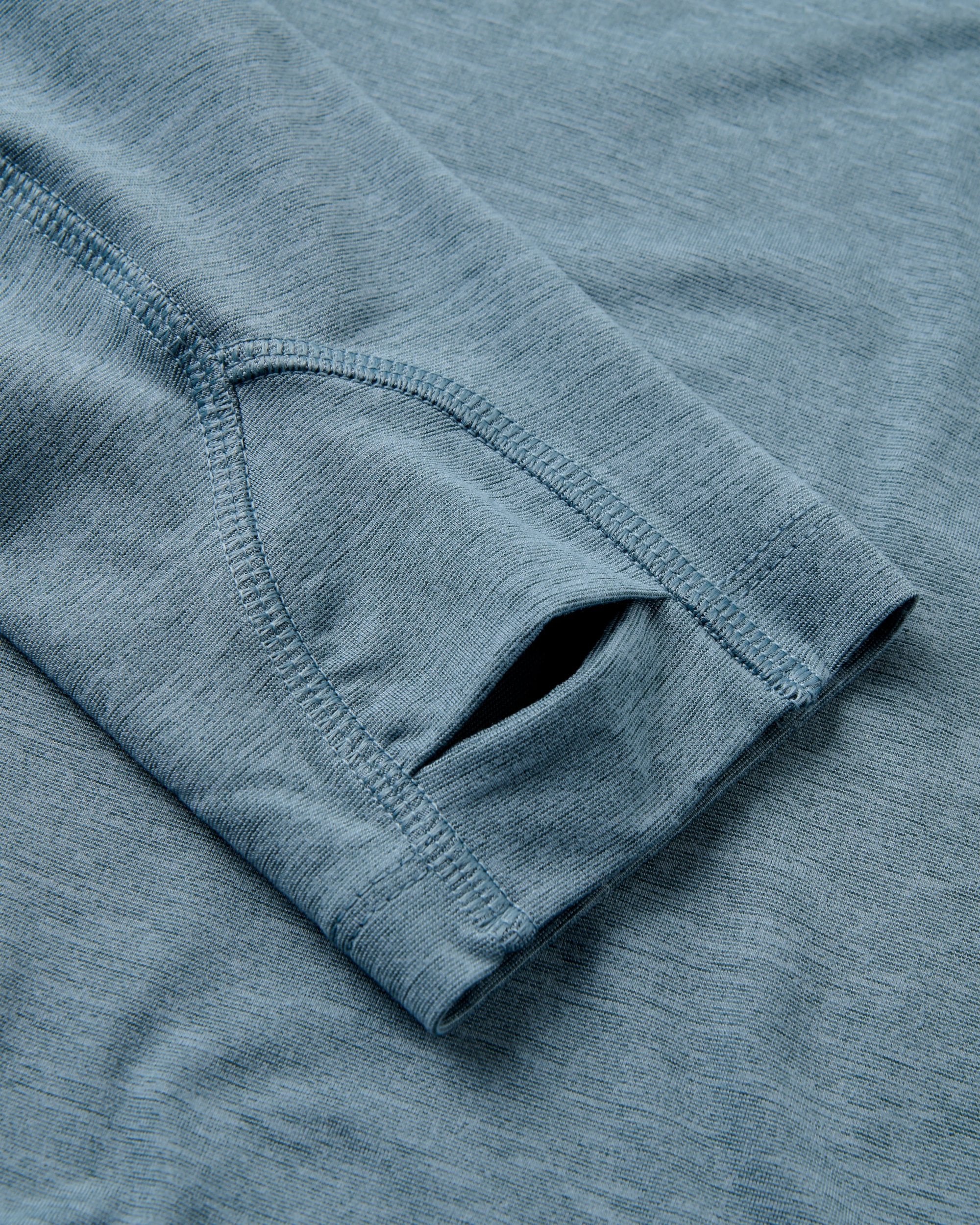 Light Ray Hooded UPF50 LS T-Shirt - Storm Grey Marl - Image 5