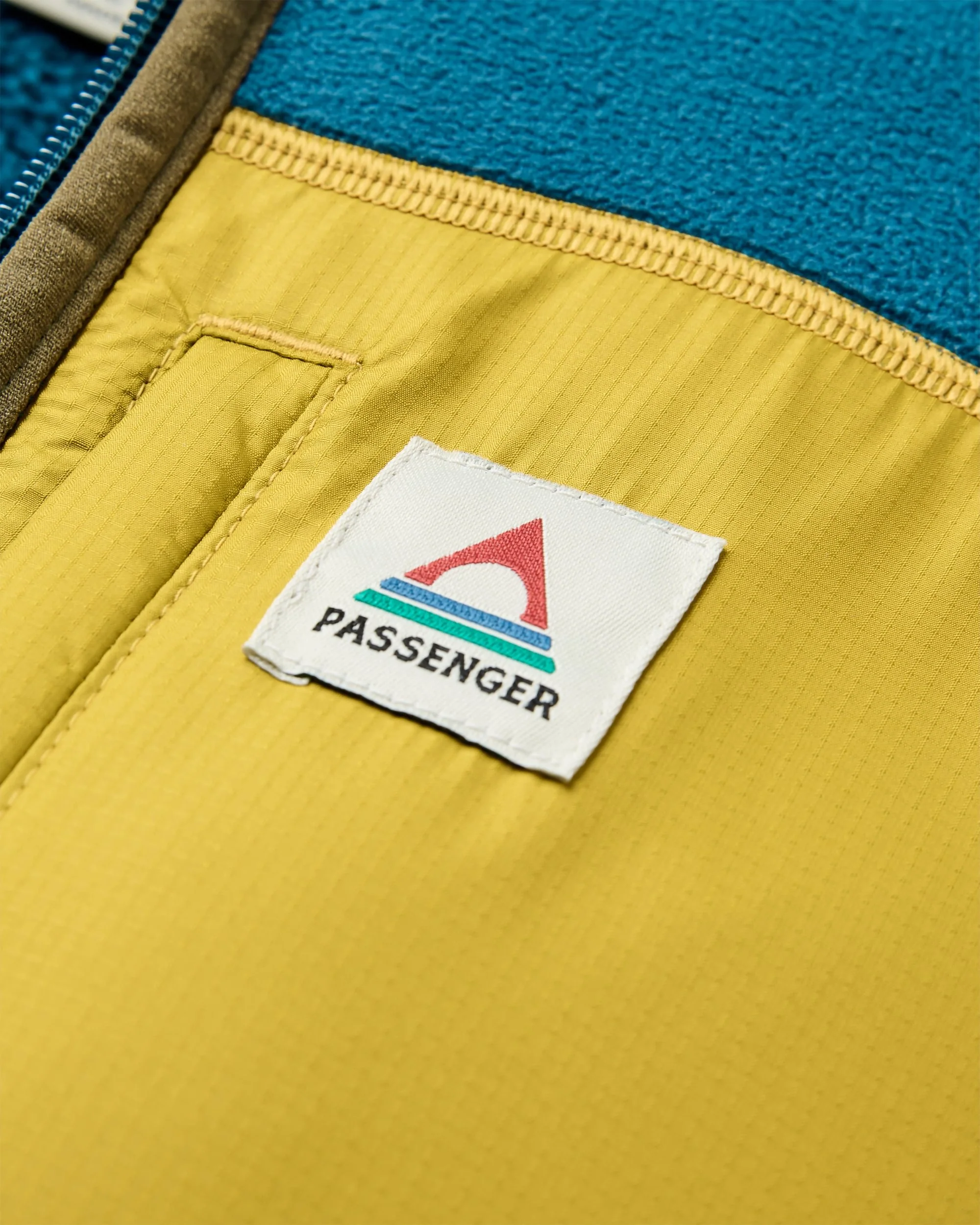 Loch Hooded Polar Fleece - Tidal Blue/Dark Olive - Image 3