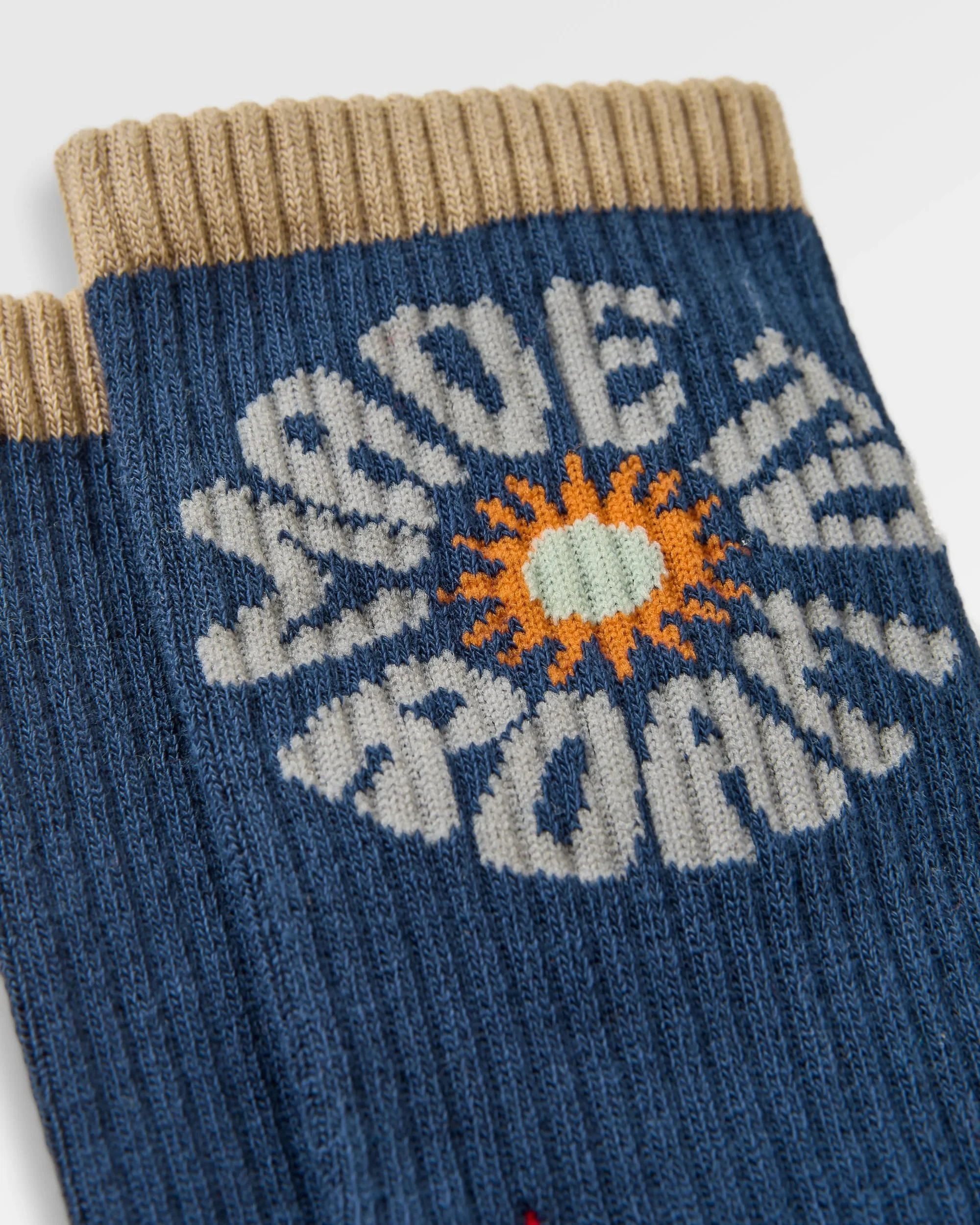 Made to Roam Graphic Crew Socks - Rich Navy - Image 4