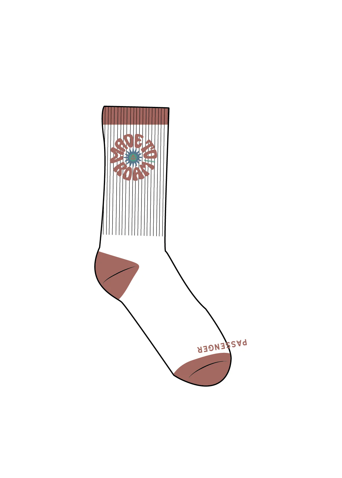 Made to Roam Graphic Crew Socks - White - Image 6