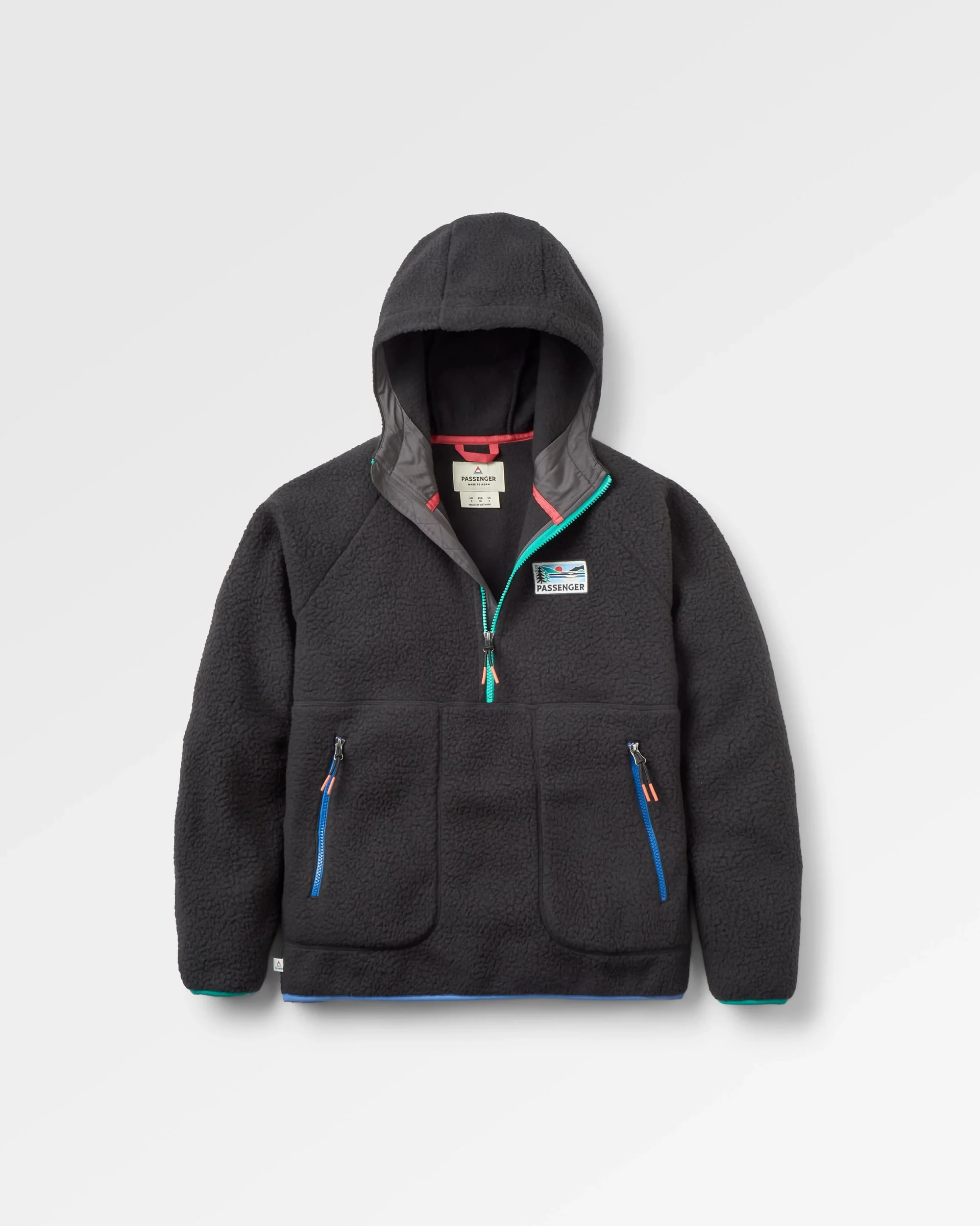 Maine 1/2 Zip Sherpa Fleece - Black