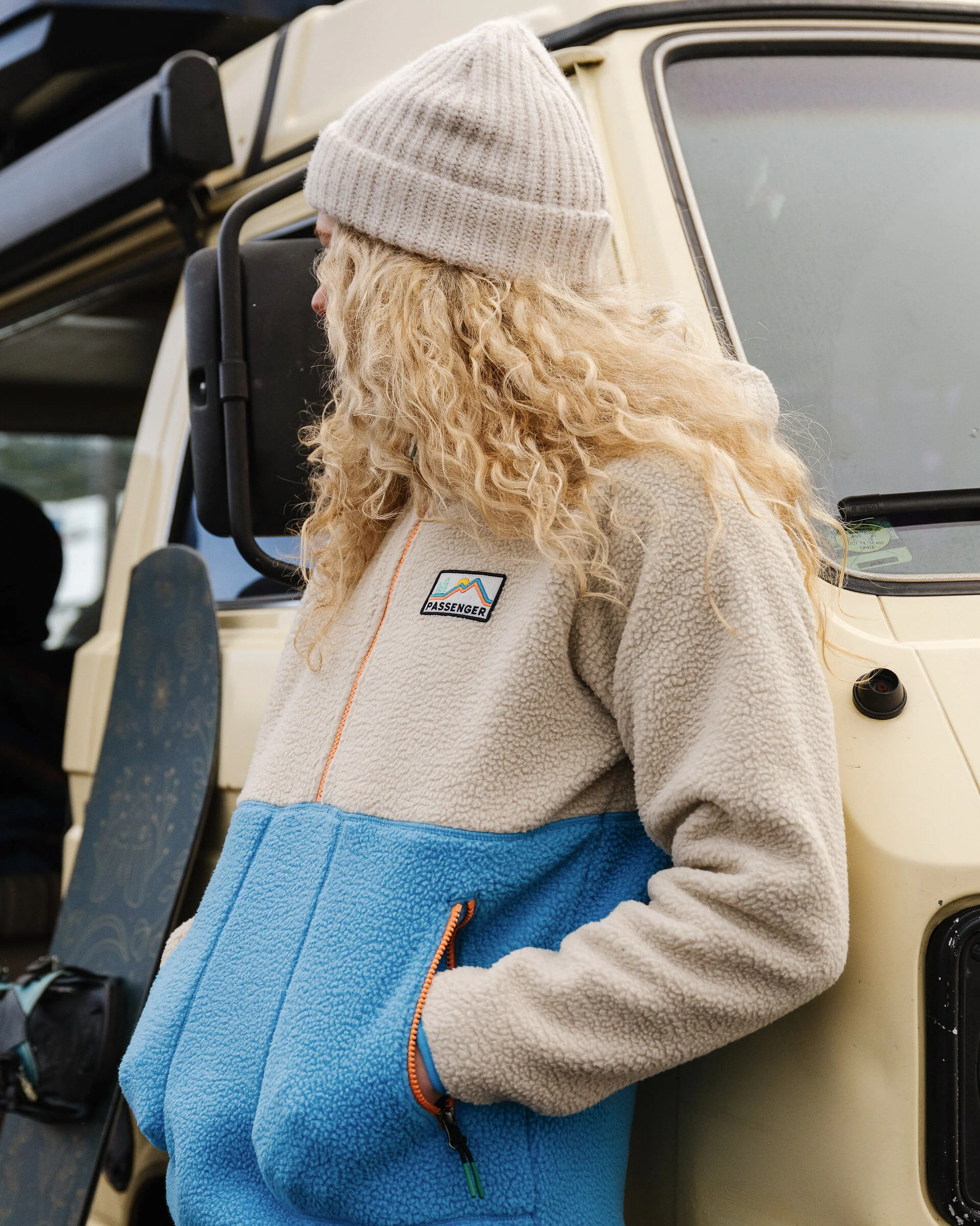 Maine 1/2 Zip Sherpa Fleece - Atlantic Blue - Image 3