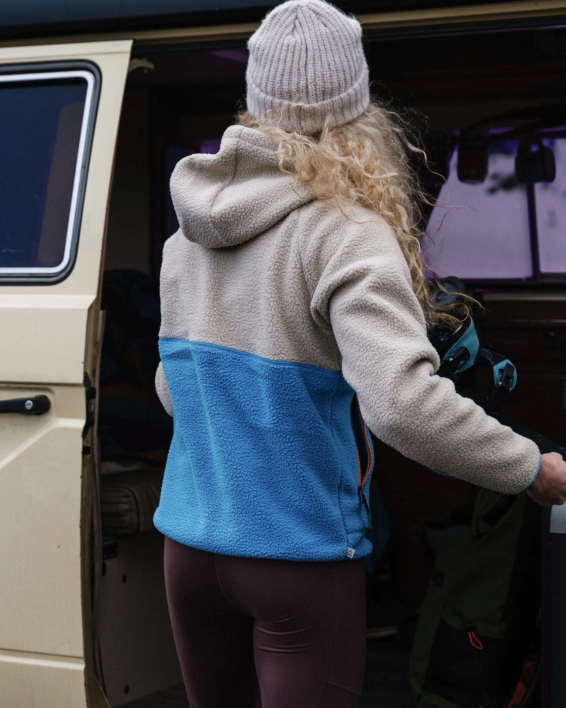 Maine 1/2 Zip Sherpa Fleece - Atlantic Blue - Image 4