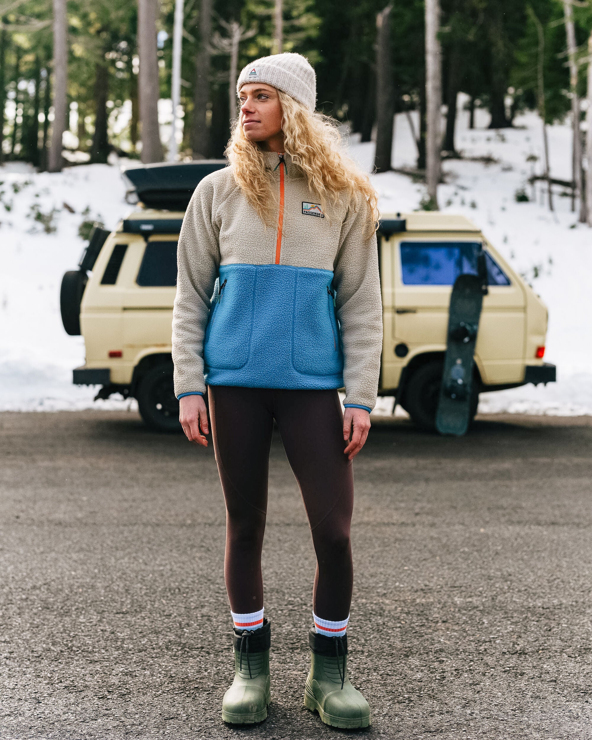 Maine 1/2 Zip Sherpa Fleece - Atlantic Blue - Image 6