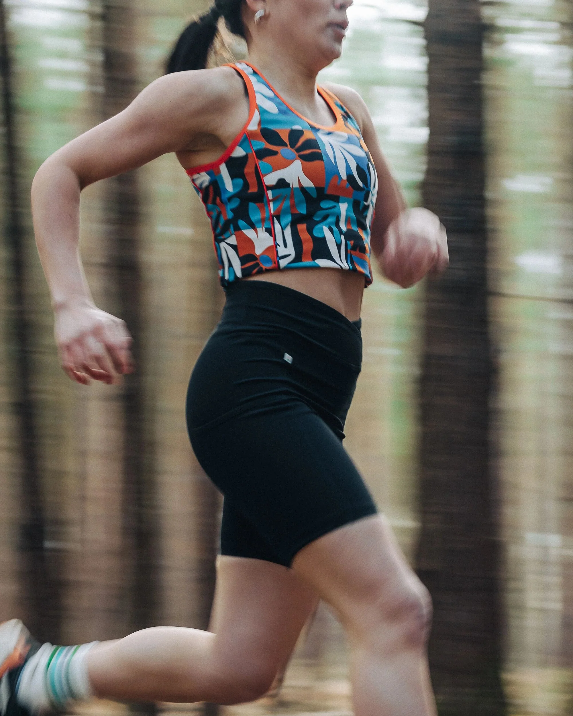 Mantra Active Crop Top - Mountain Foliage Blue - Image 3