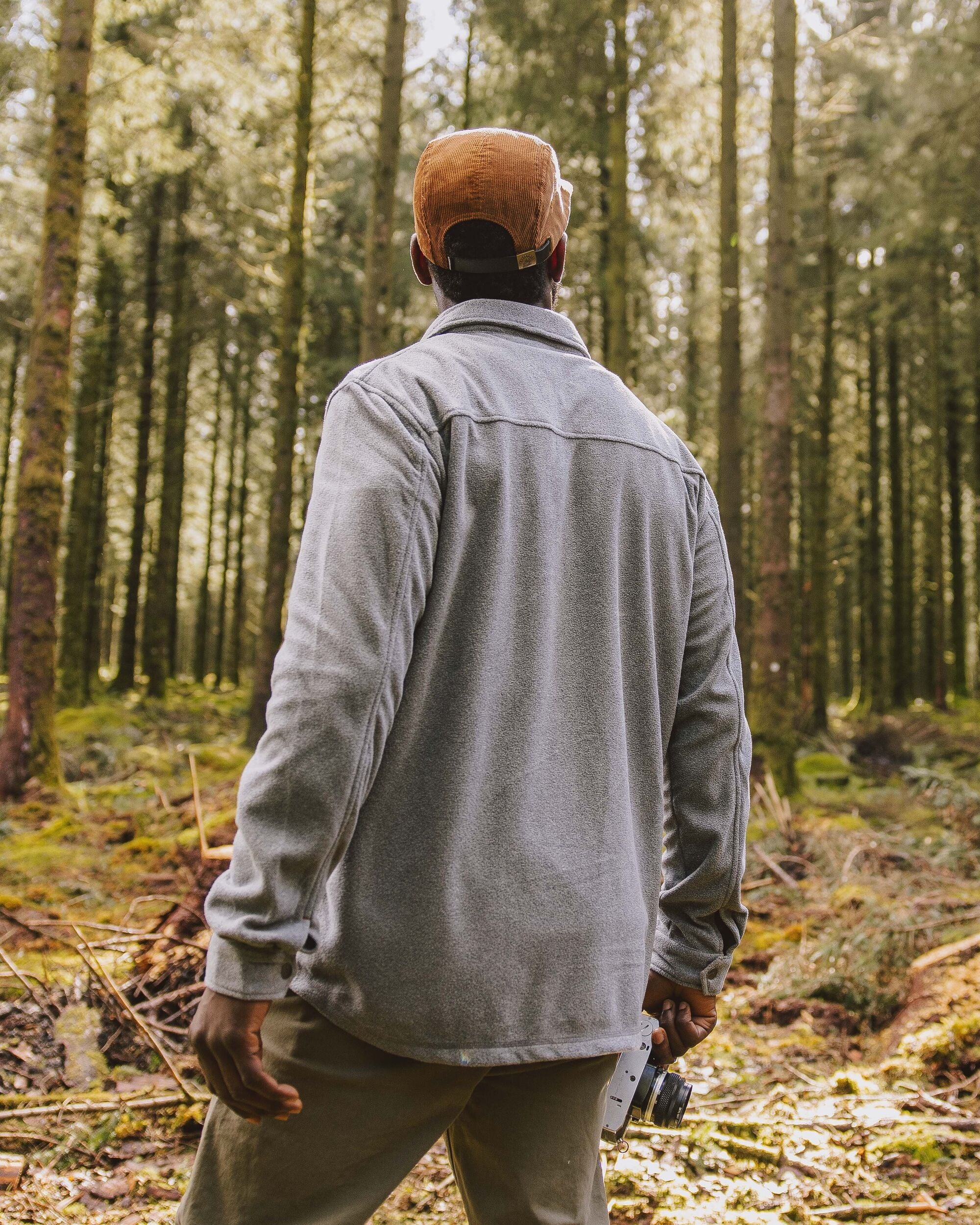 Maple Polar Fleece Shirt - Grey Marl 2 - Image 3