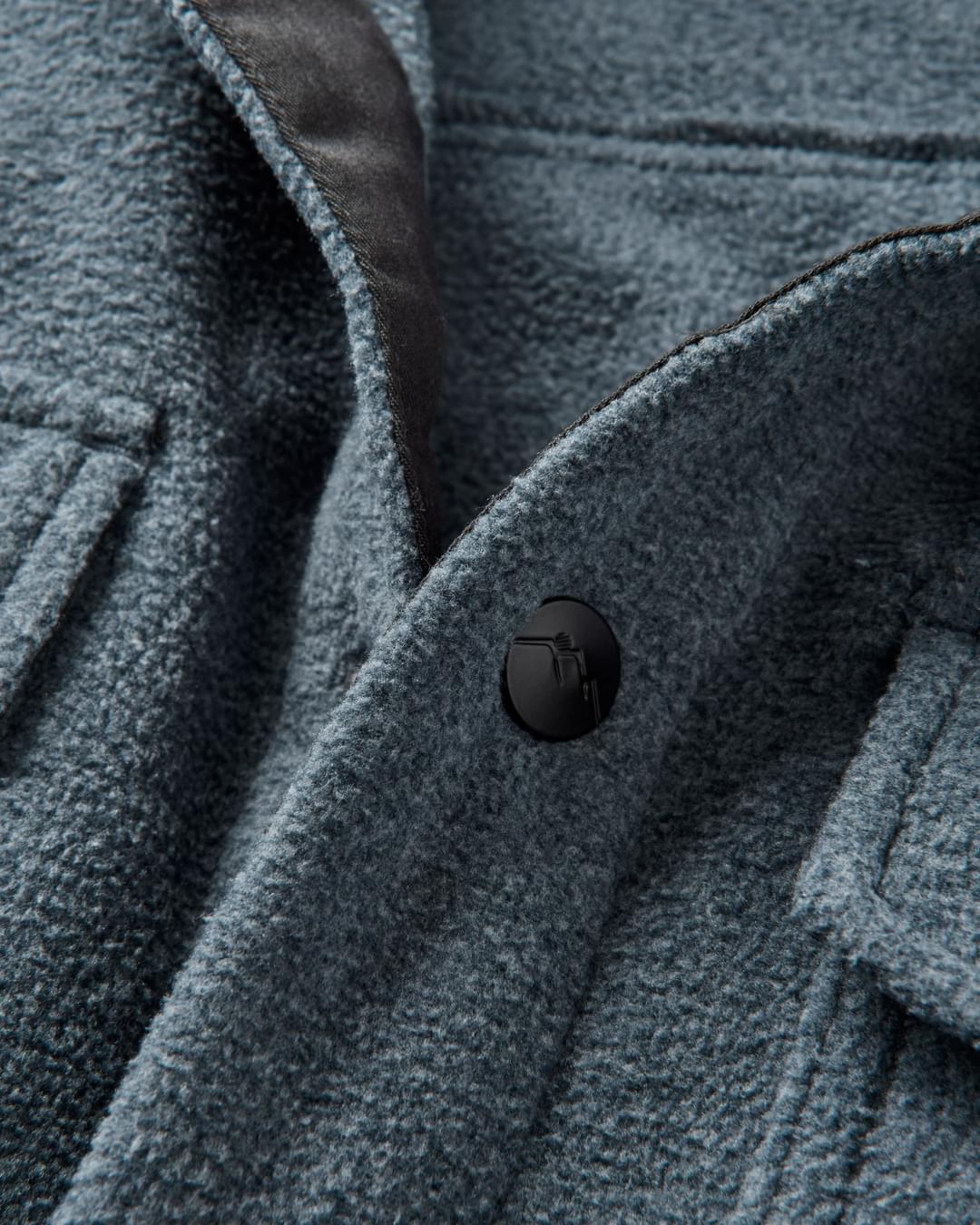 Maple Polar Fleece Shirt - Navy Marl - Image 5
