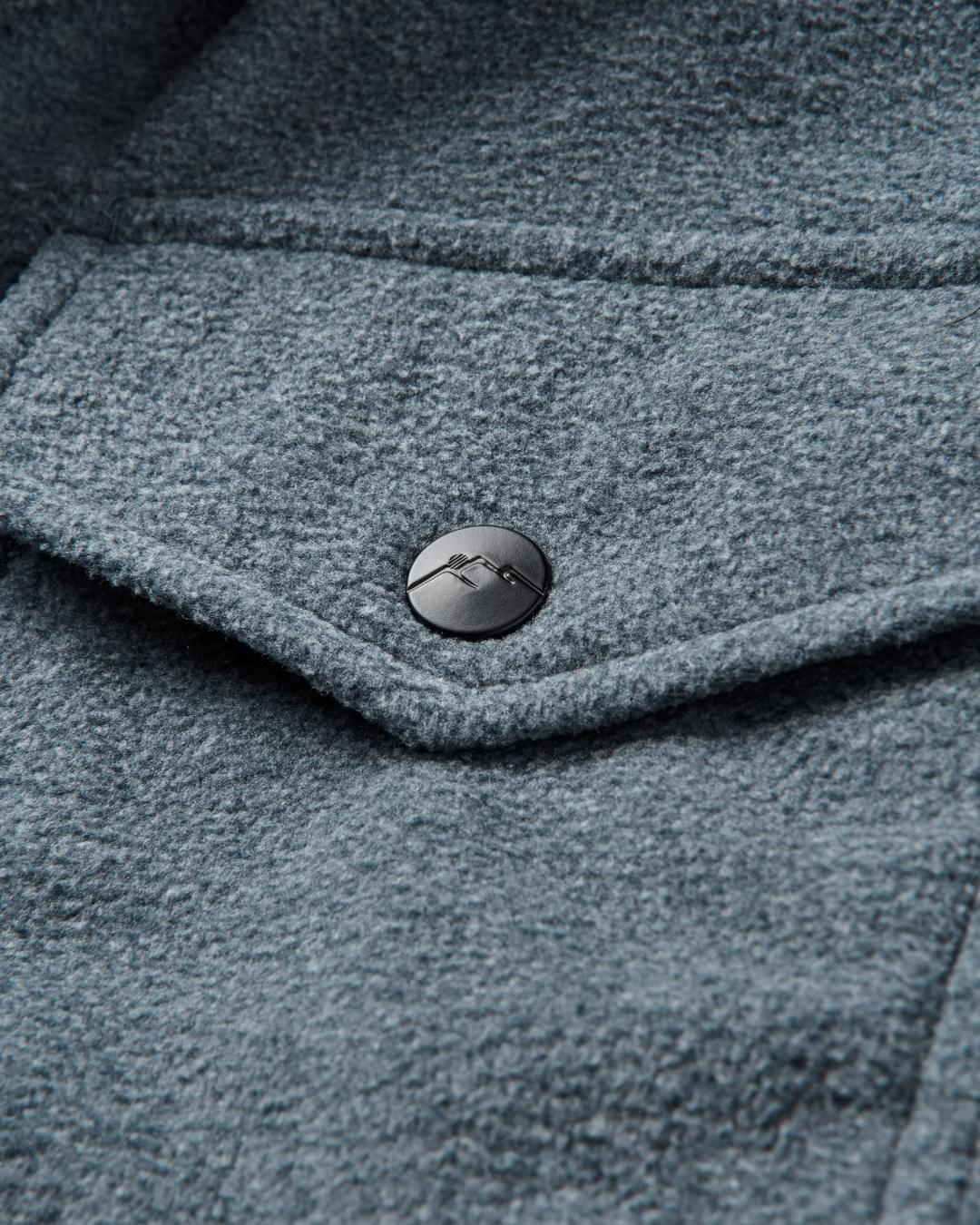 Maple Polar Fleece Shirt - Navy Marl - Image 6