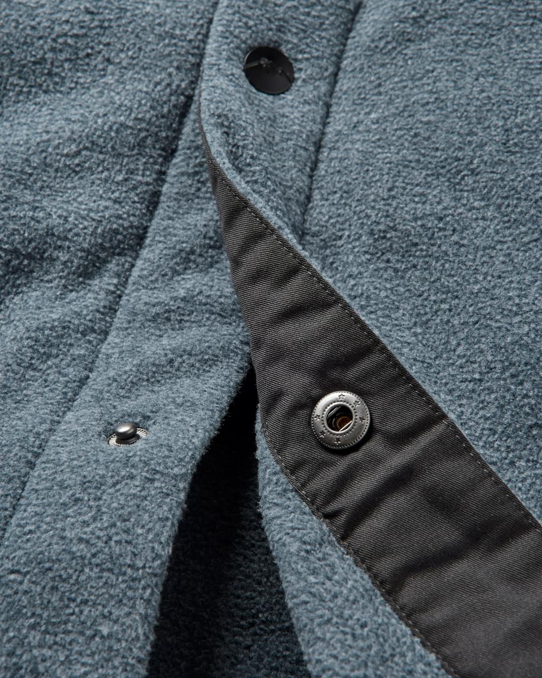 Maple Polar Fleece Shirt - Navy Marl - Image 7
