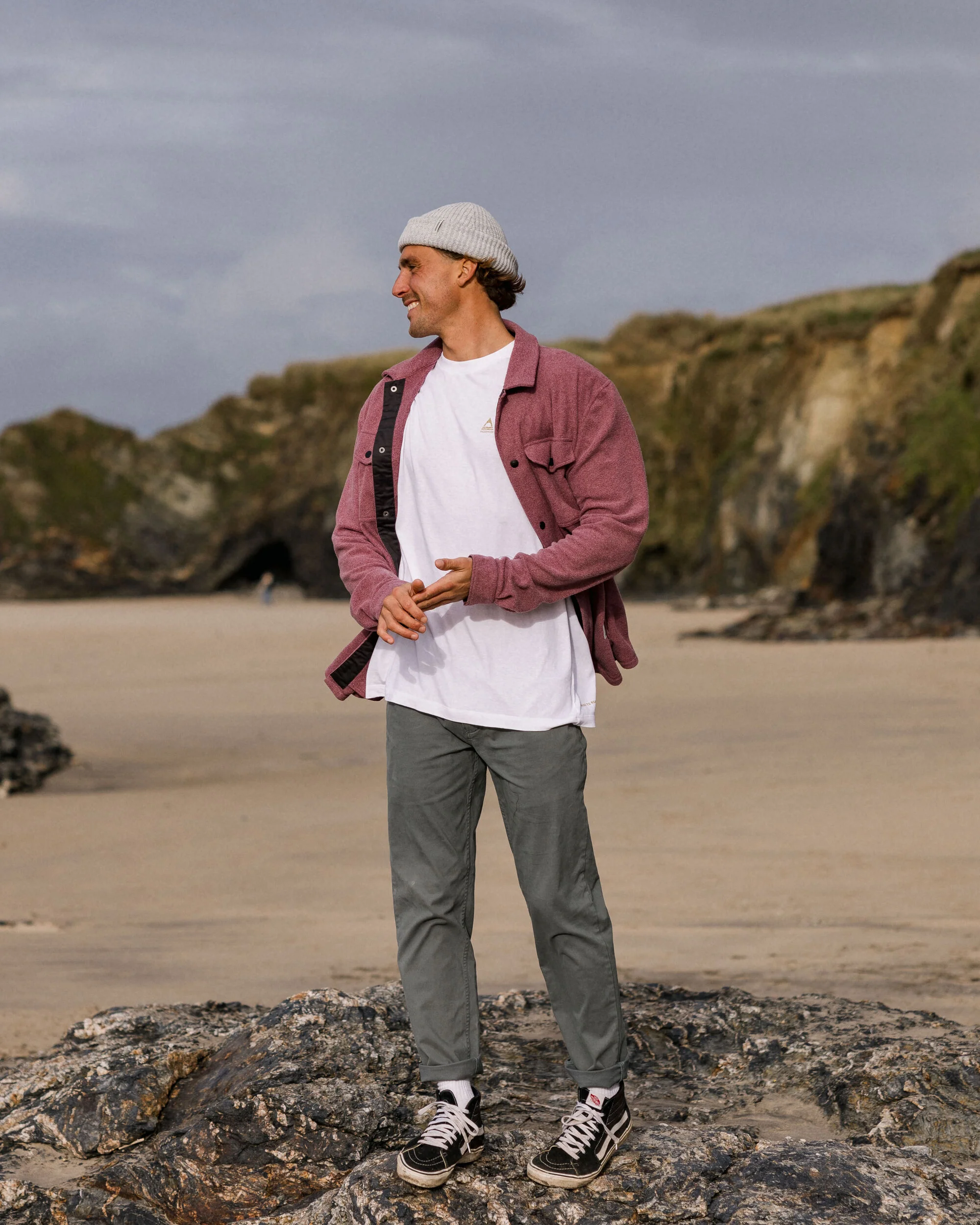 Maple Polar Fleece Shirt - Wine Marl - Image 4