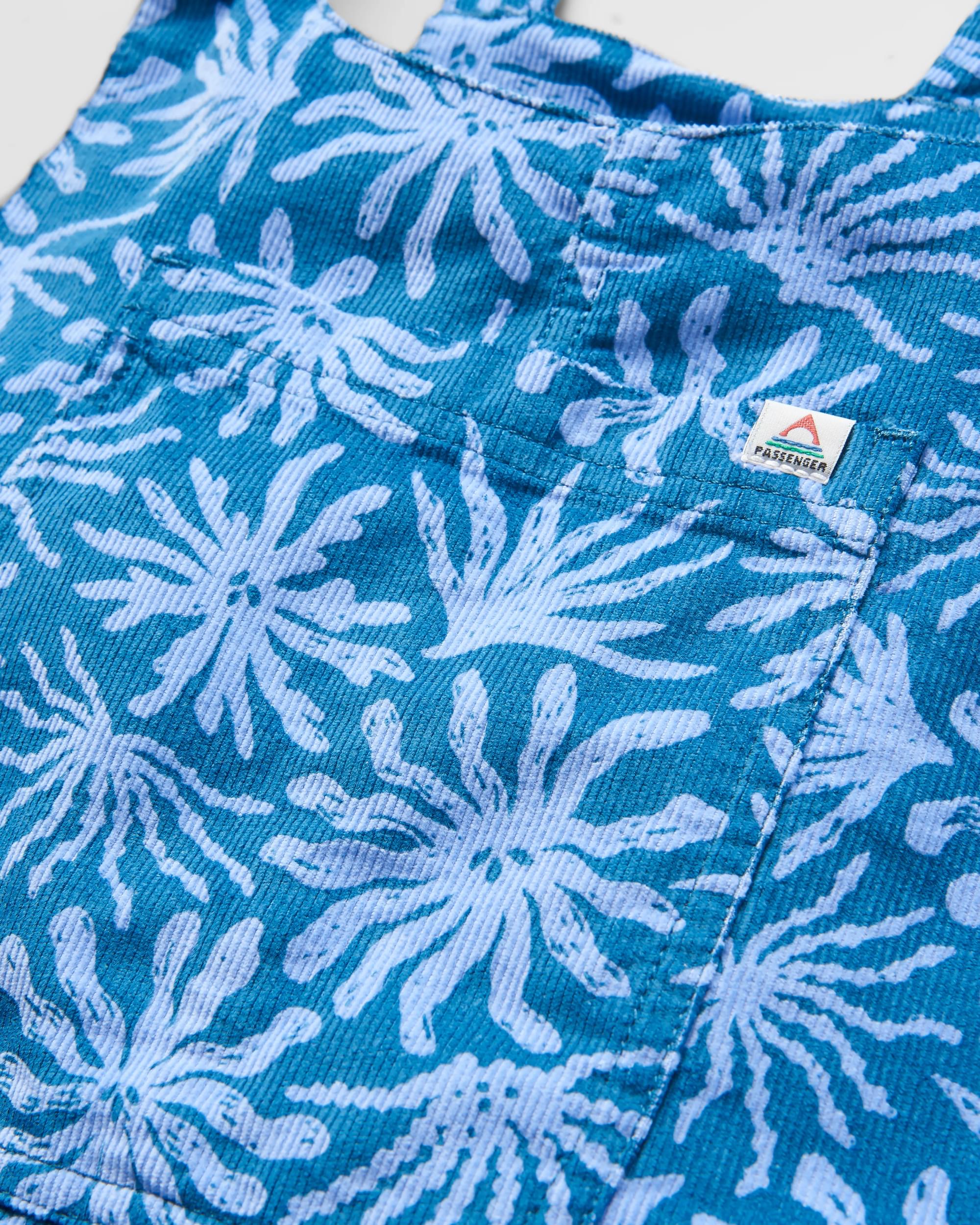 Meadows Organic Cotton Cord Dungarees - Seaweed Blue Steel - Image 8