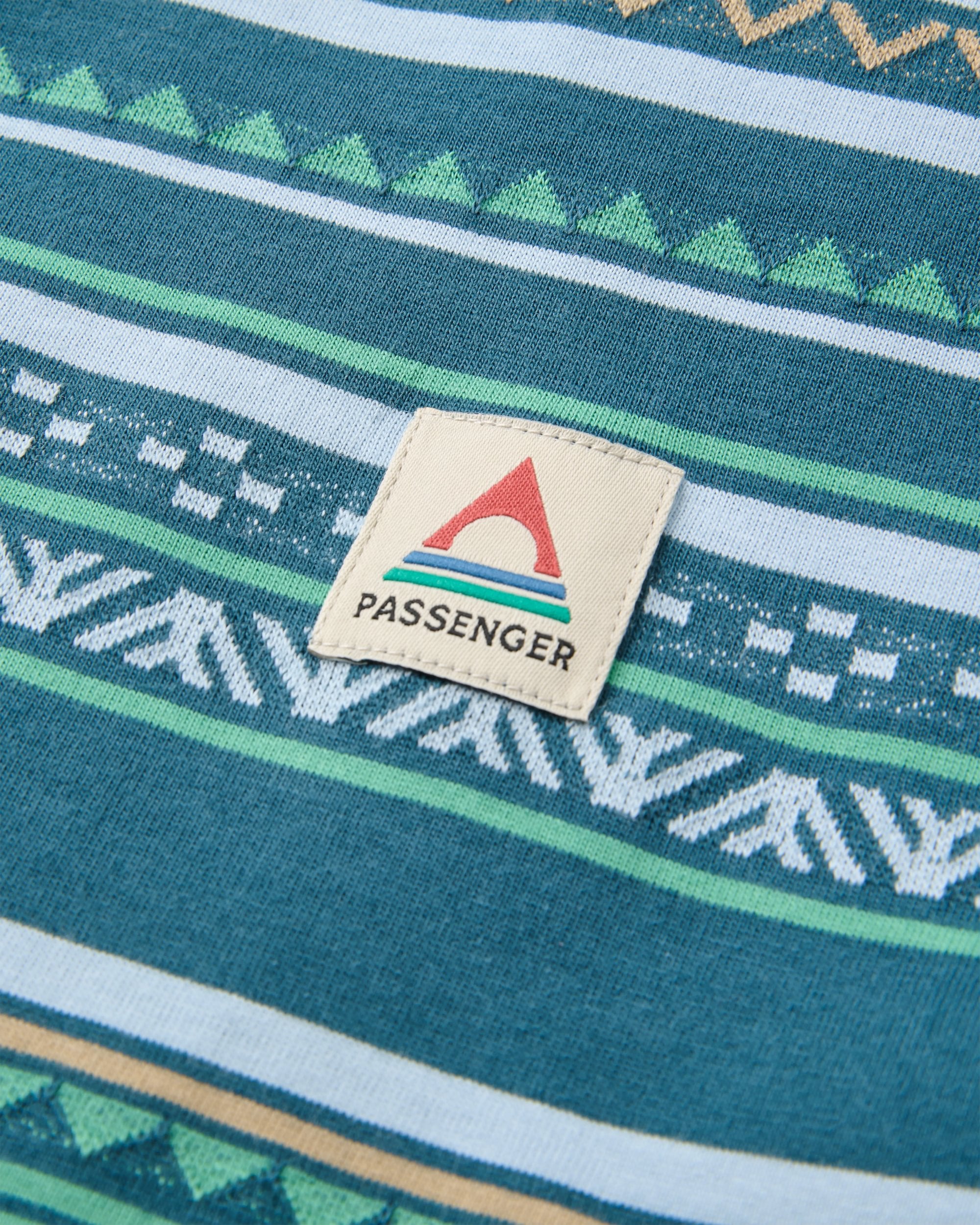 Mellower Jacquard T-Shirt - Geo Stripe Mediterranean - Image 2