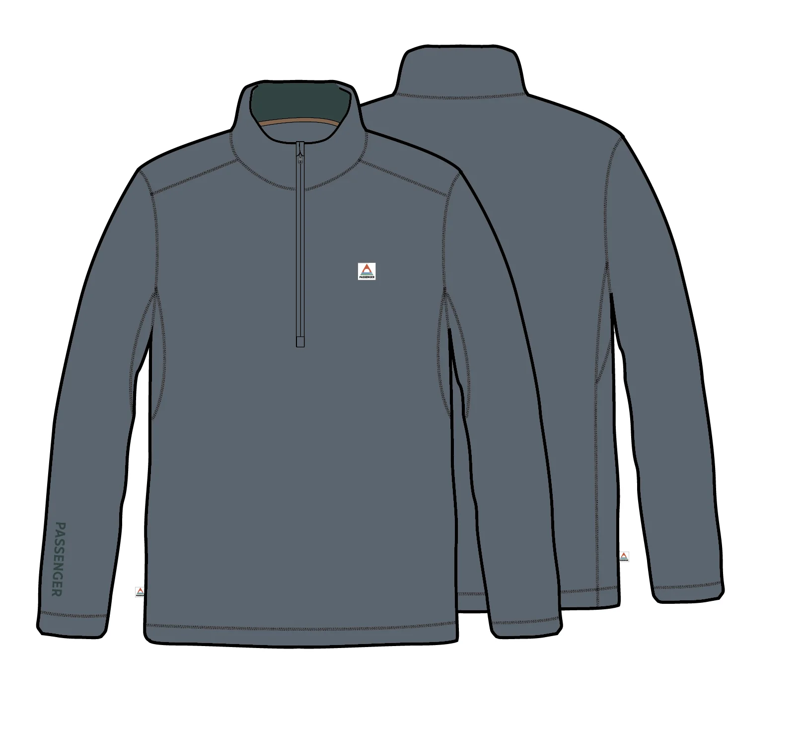 Men's Merino Blend Base Layer Top - Storm Grey - Image 10