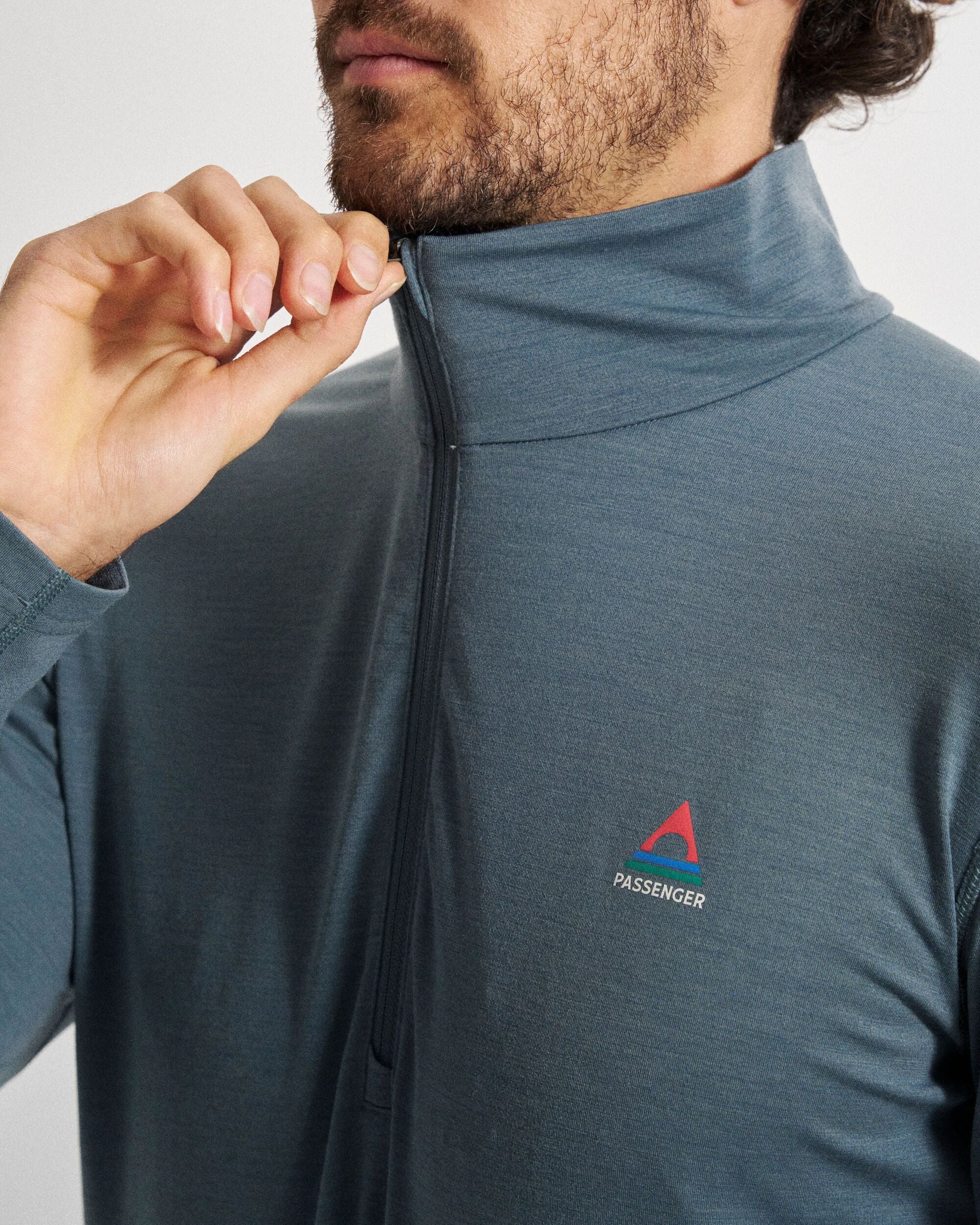 Men's Merino Blend Base Layer Top - Storm Grey - Image 4